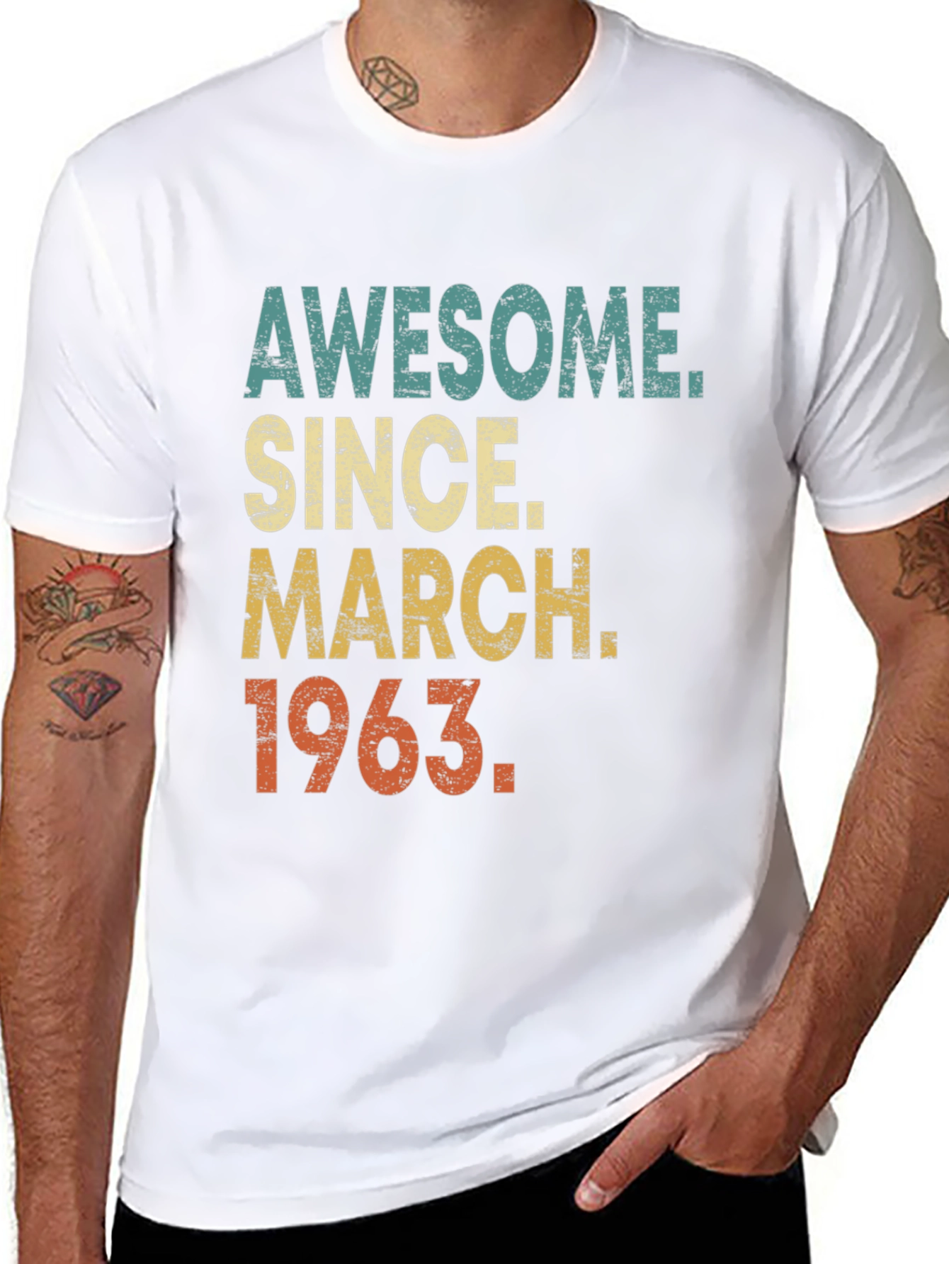 Awesome Since March 1963 Black Graphic Tee