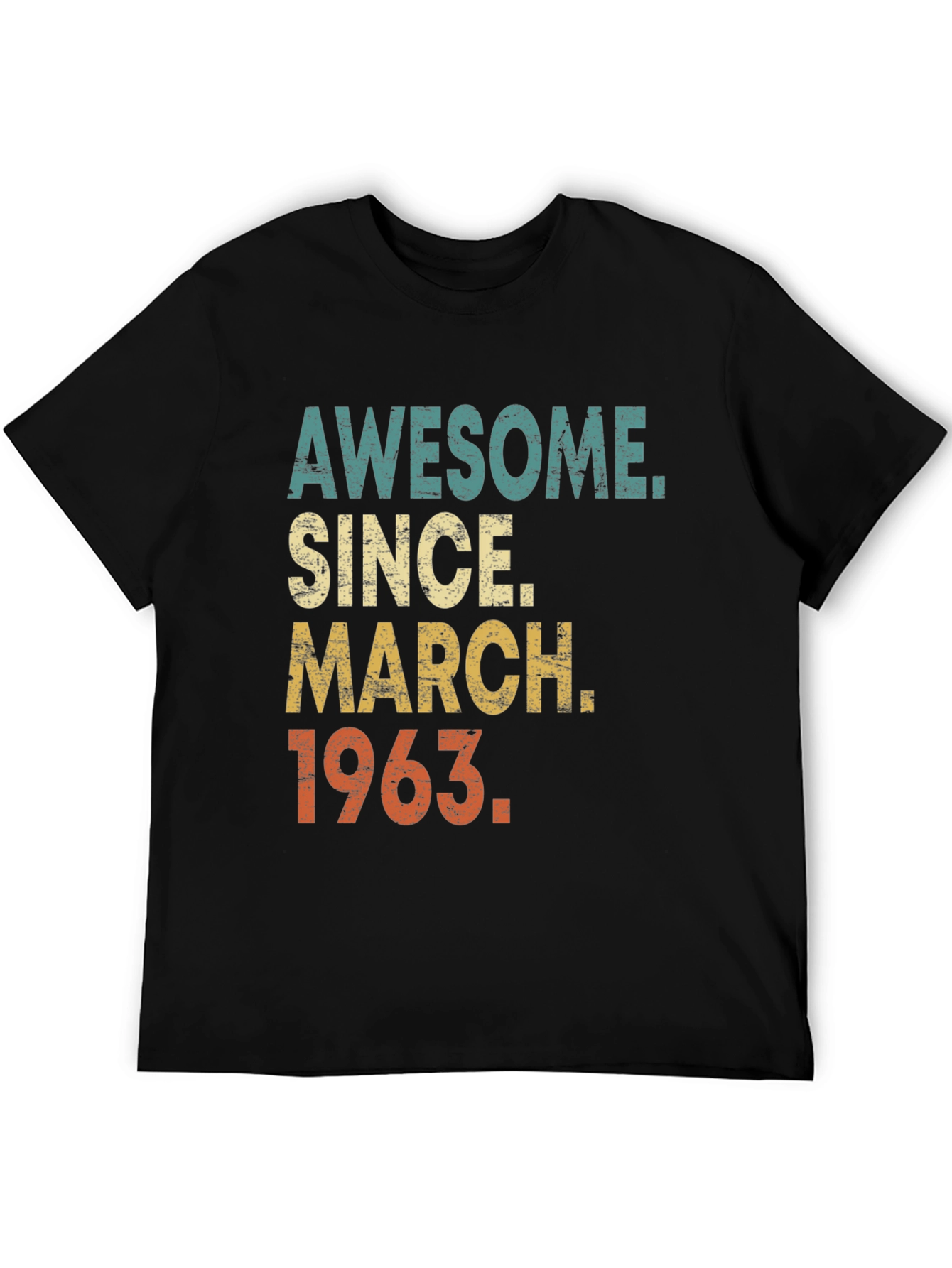 Awesome Since March 1963 Black Graphic Tee
