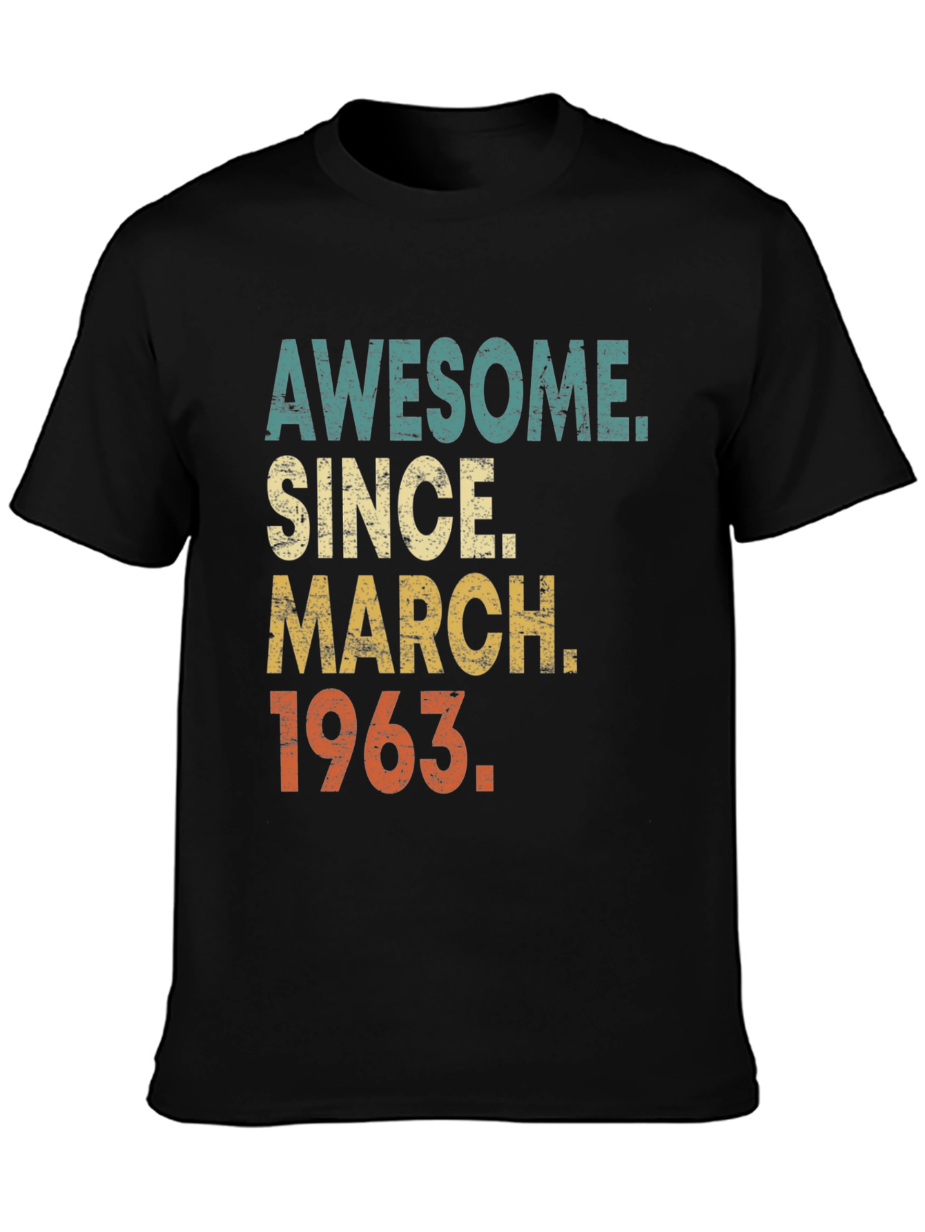 Awesome Since March 1963 Black Graphic Tee