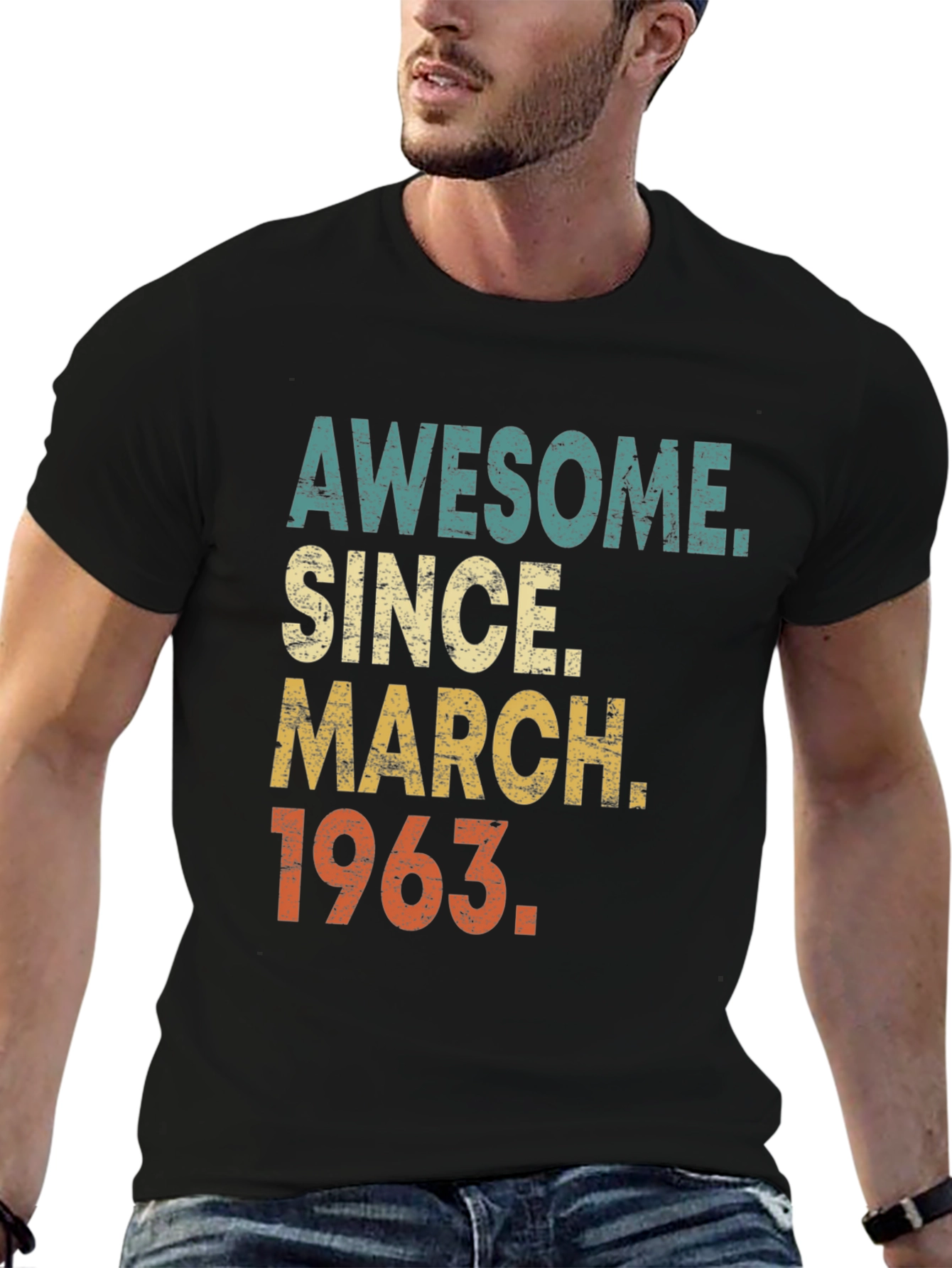 Awesome Since March 1963 Black Graphic Tee