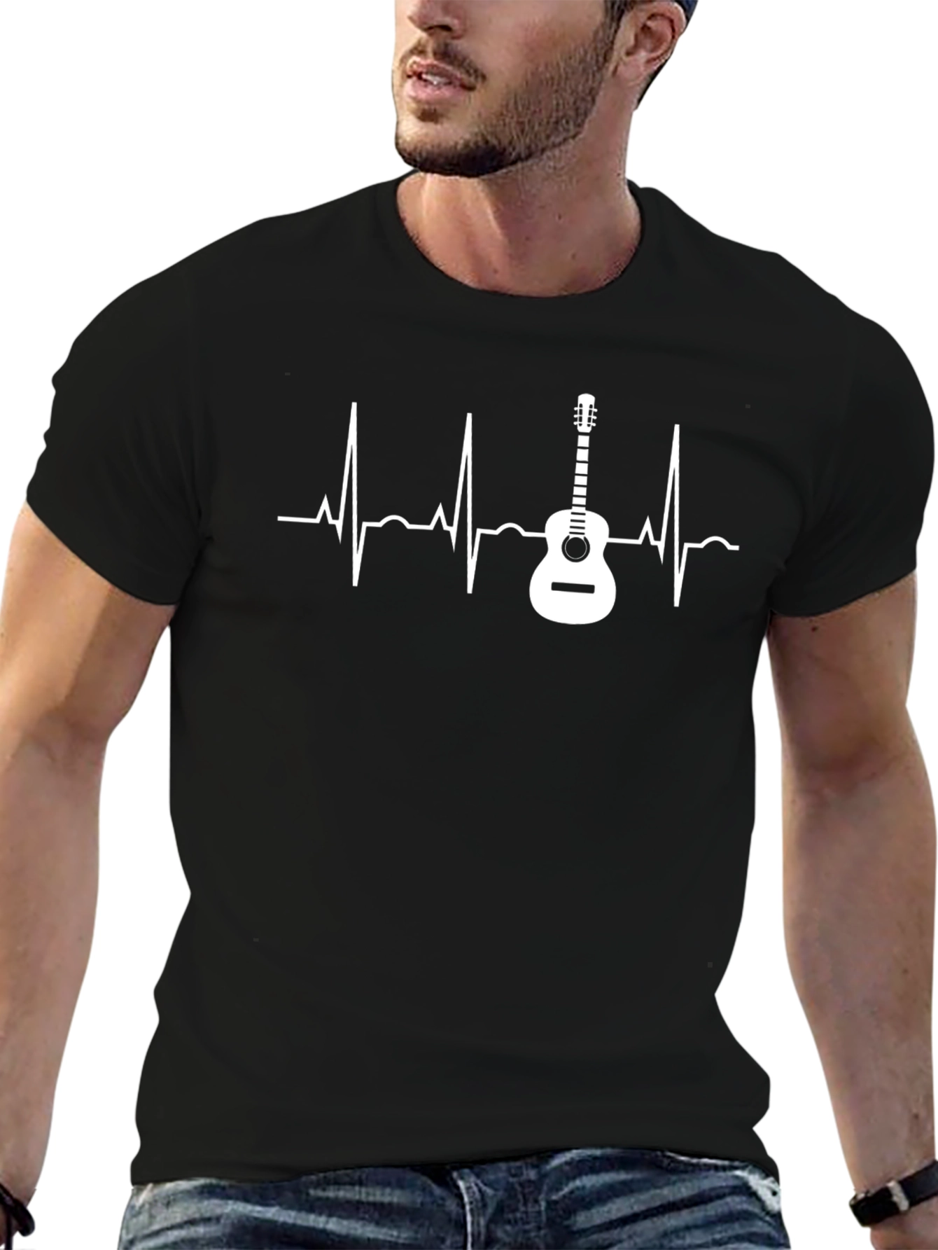 Guitar Heartbeat T-Shirt - Musician Tee