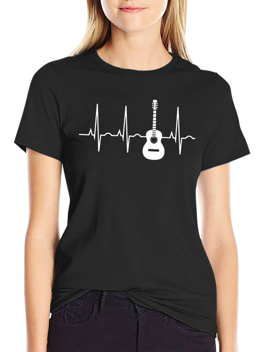 Guitar Heartbeat T-Shirt - Musician Tee