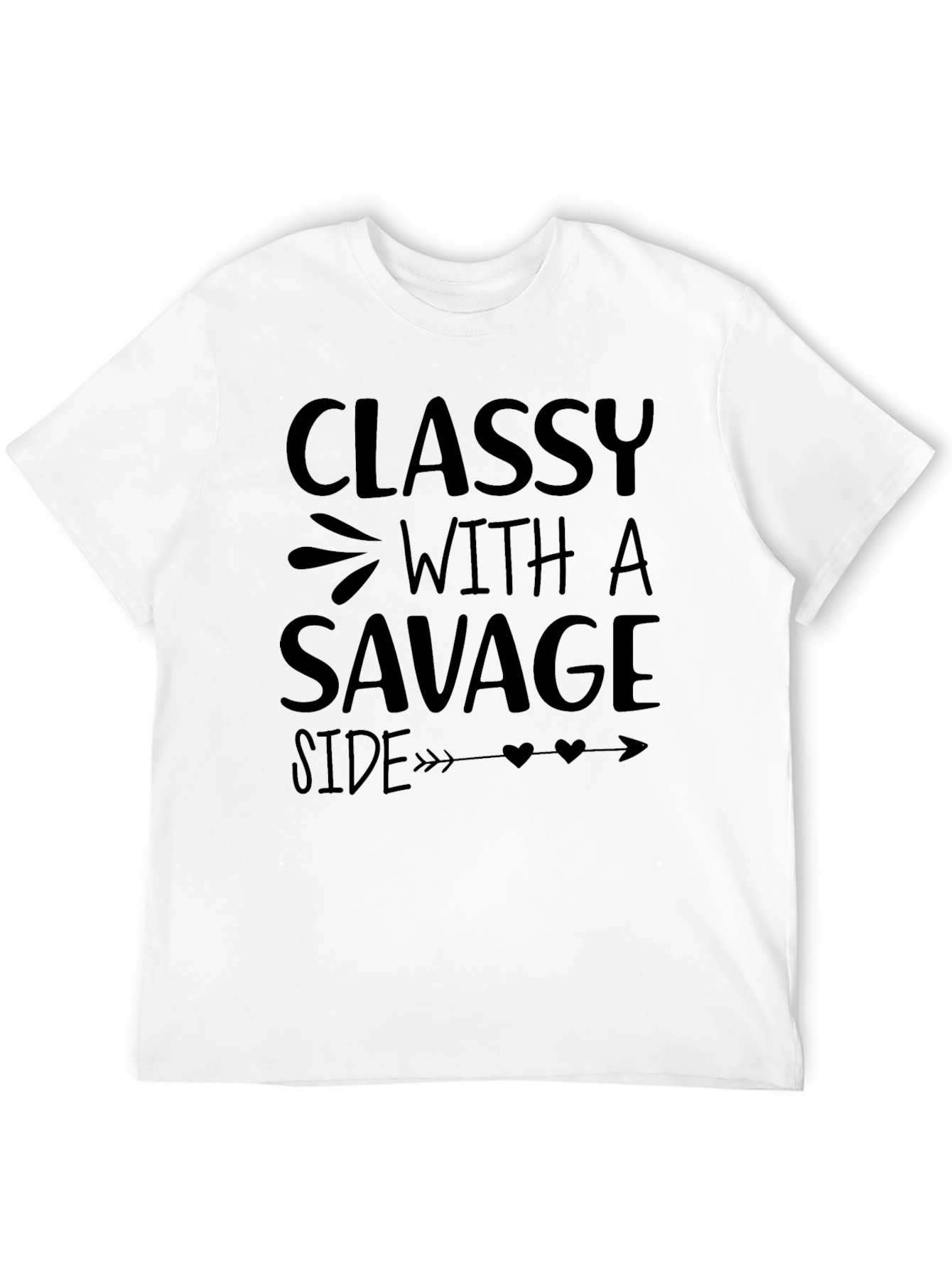 Classy with a Savage Side Black Graphic T-Shirt