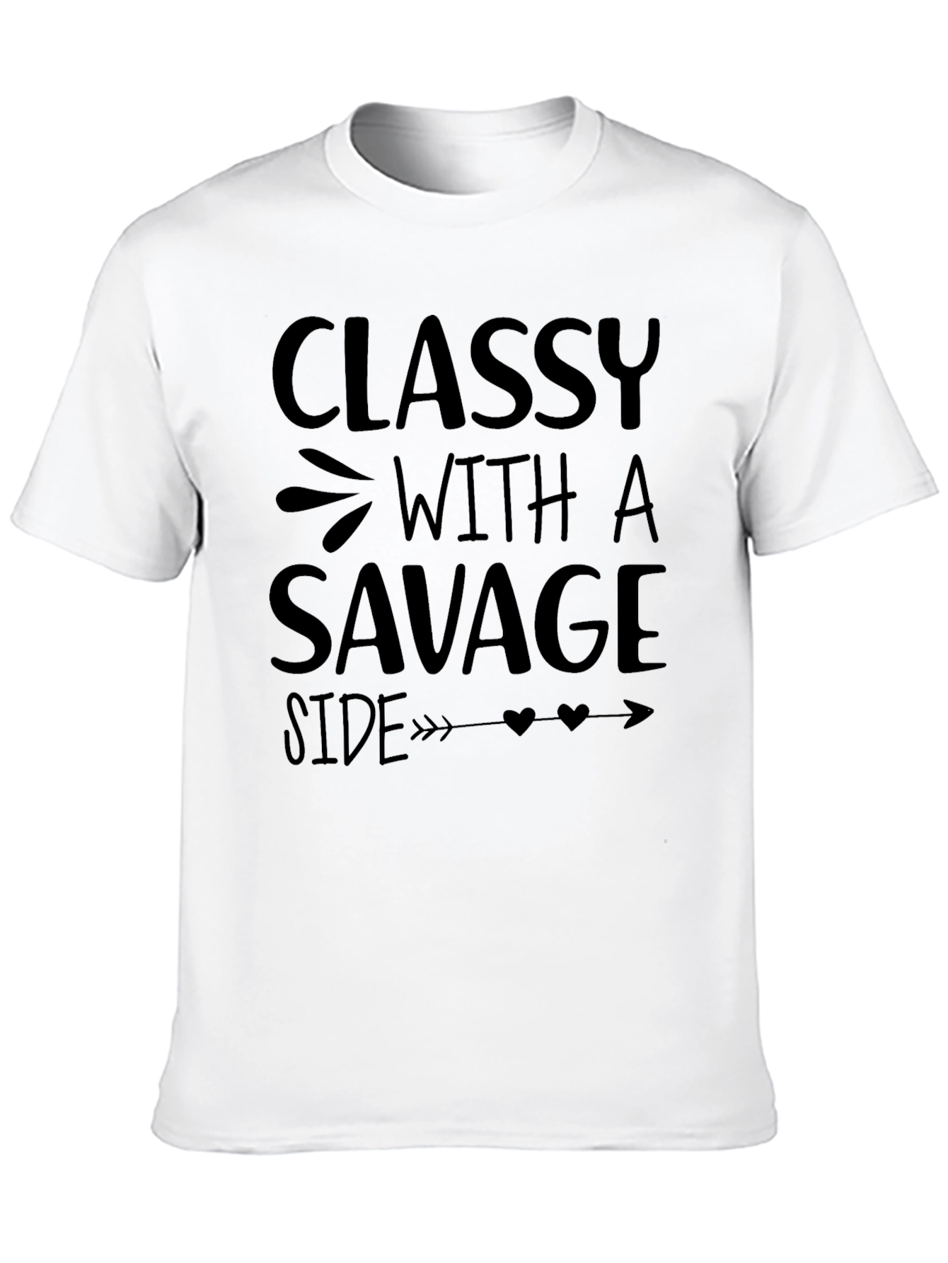 Classy with a Savage Side Black Graphic T-Shirt