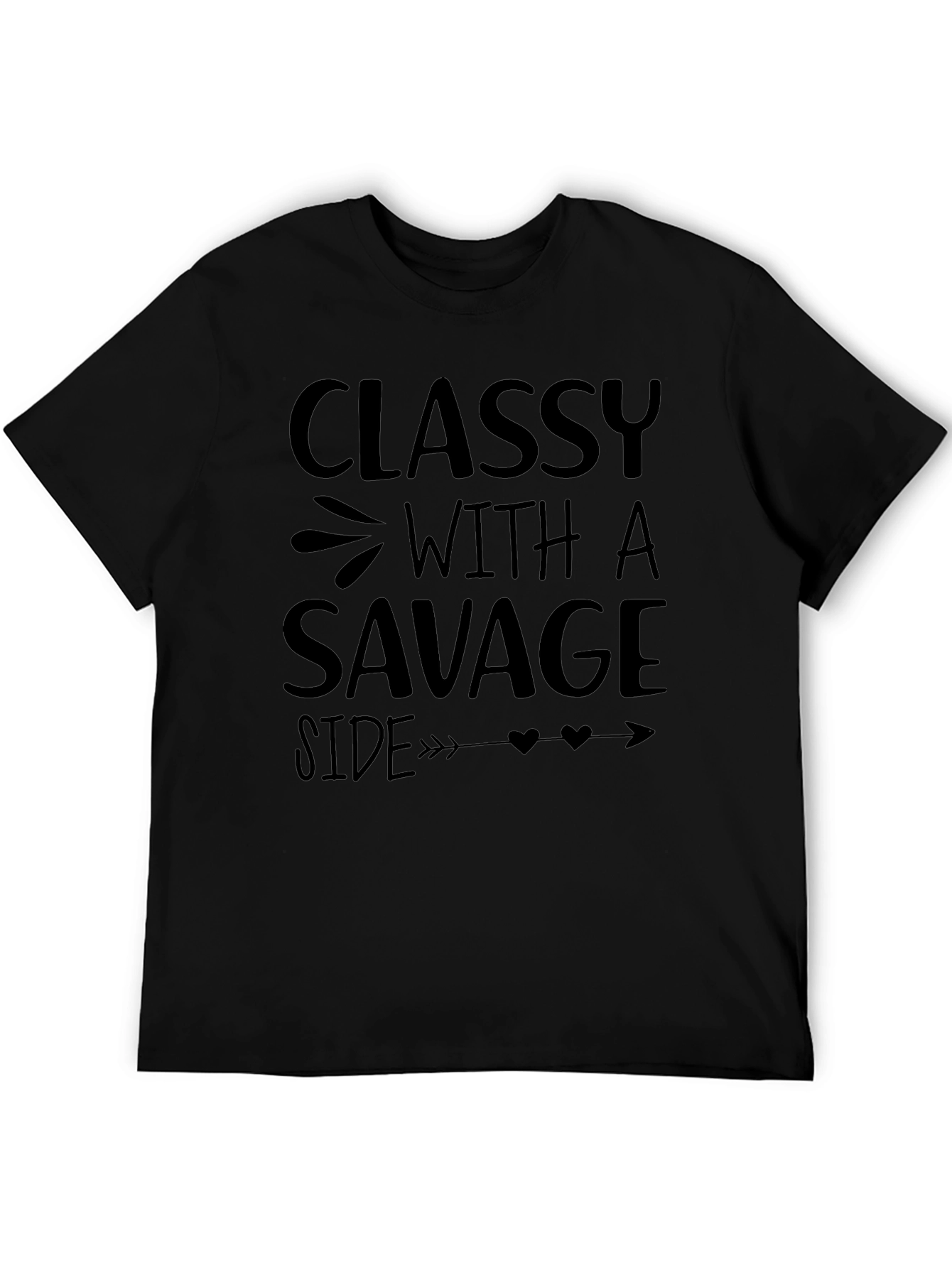 Classy with a Savage Side Black Graphic T-Shirt