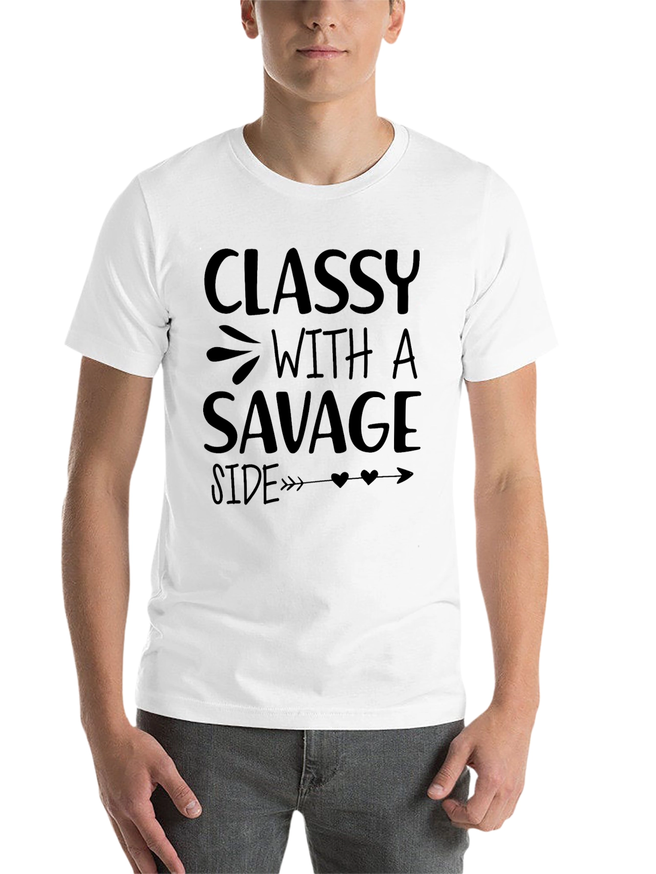 Classy with a Savage Side Black Graphic T-Shirt