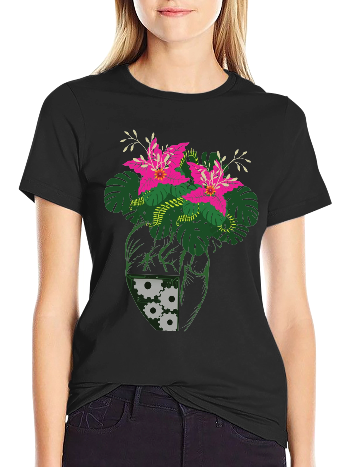 Botanical Heart Gear T-Shirt - Unique Graphic Tee