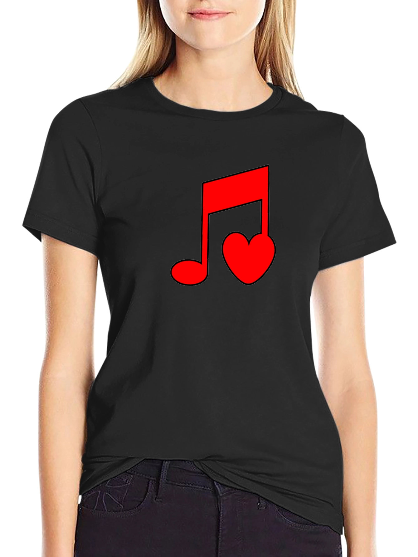 Musical Heartbeat Black T-Shirt
