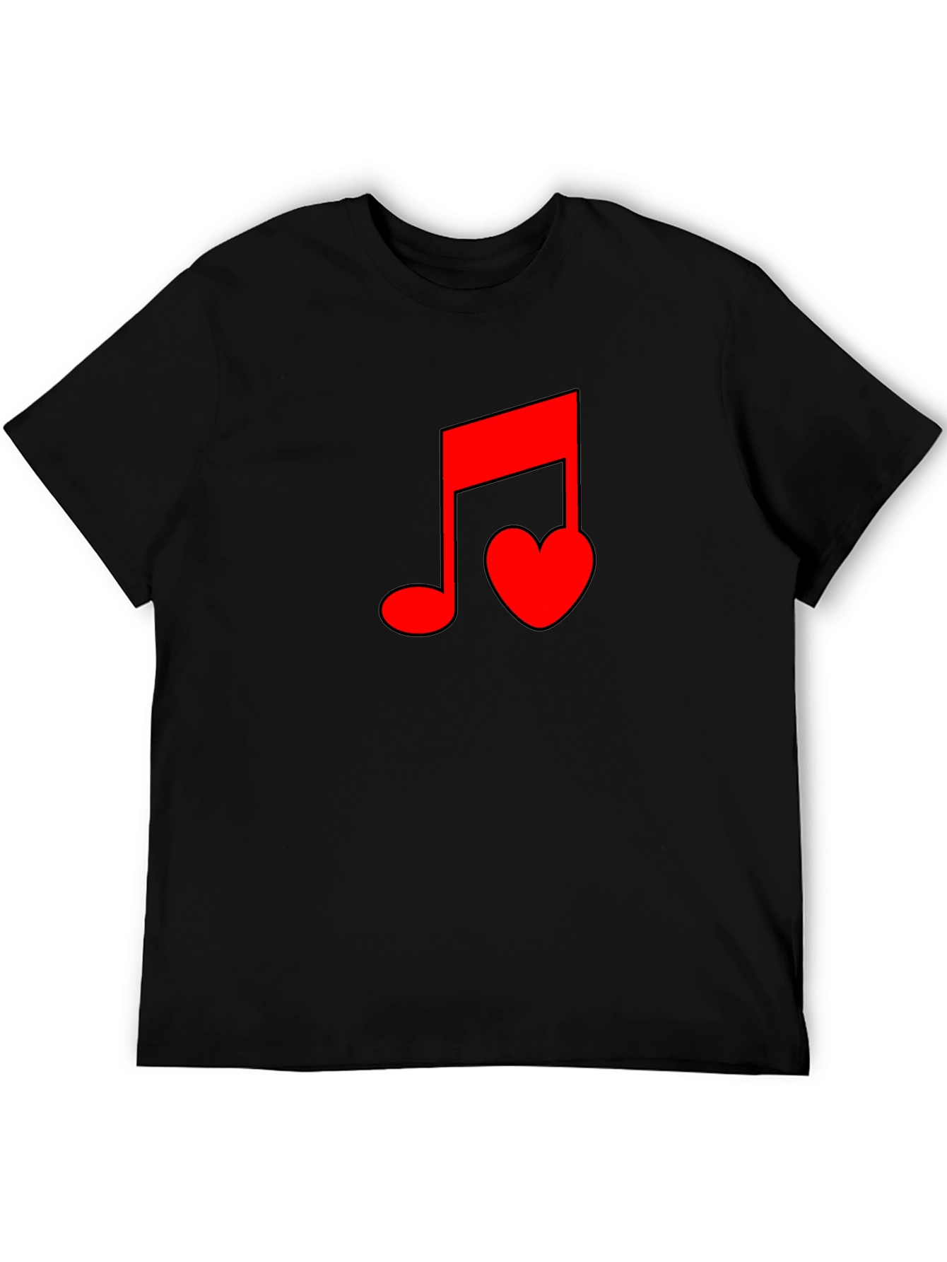Musical Heartbeat Black T-Shirt