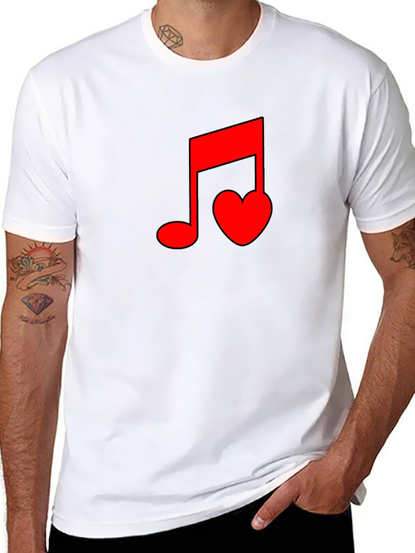 Musical Heartbeat Black T-Shirt