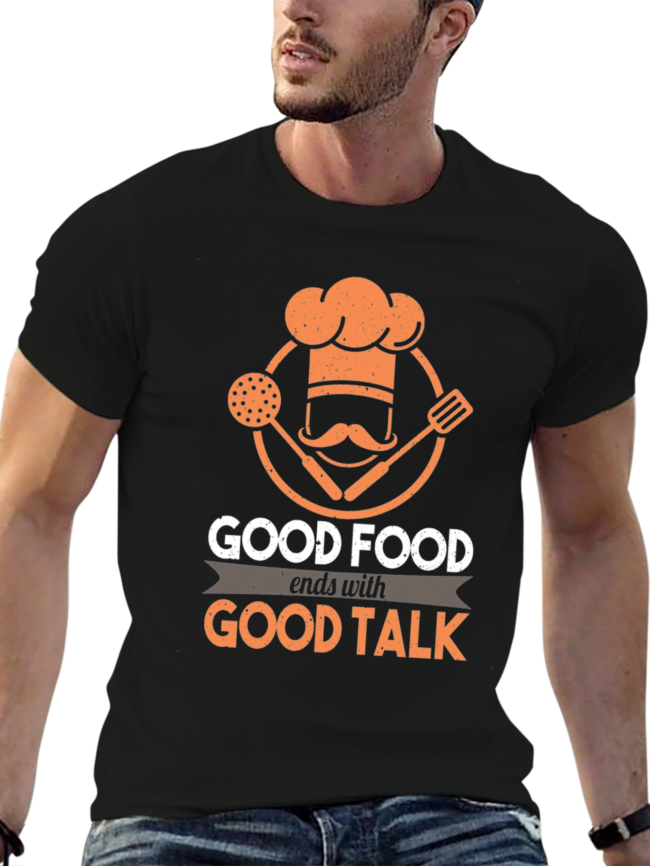 Good Food Good Talk Chef Graphic Tee