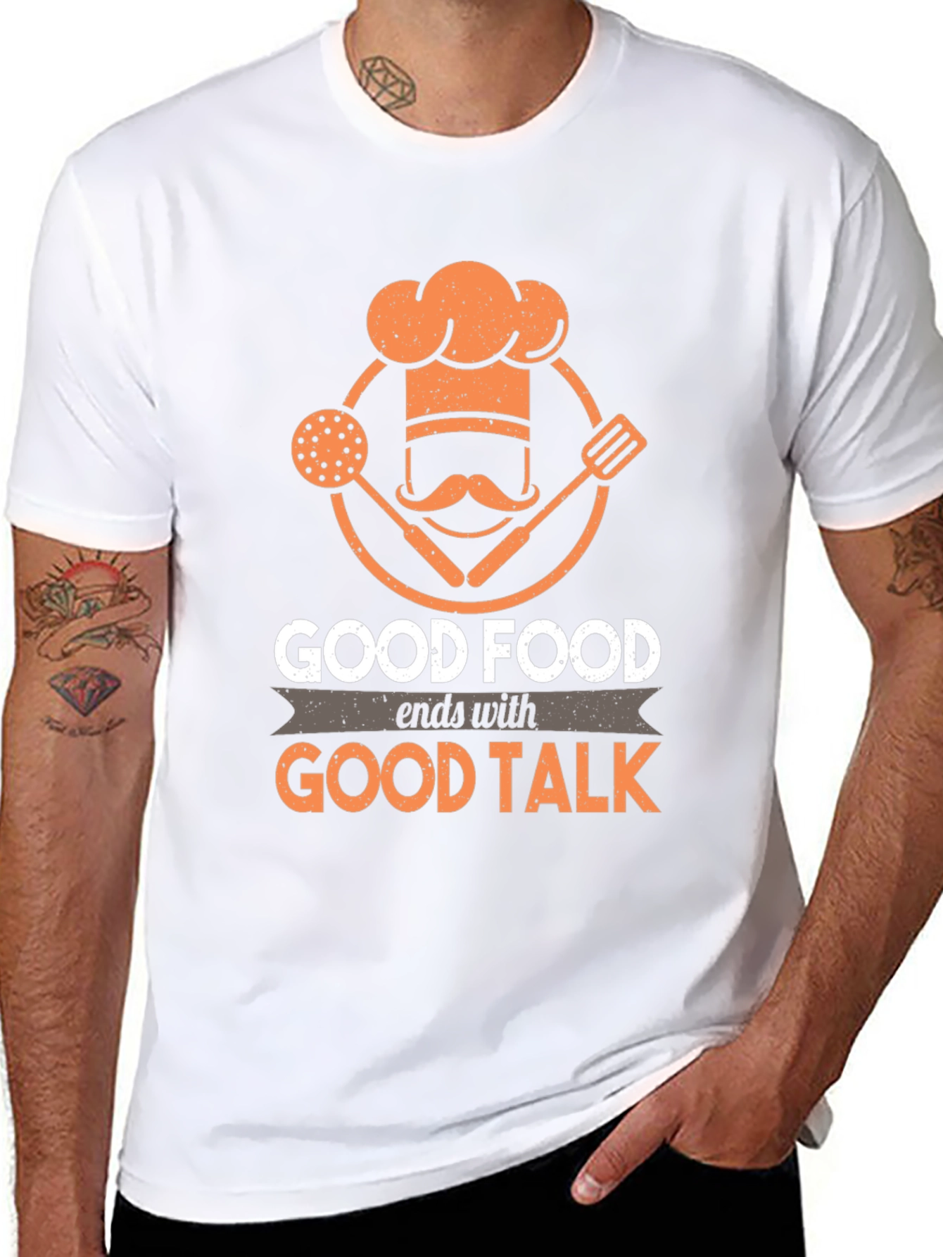 Good Food Good Talk Chef Graphic Tee