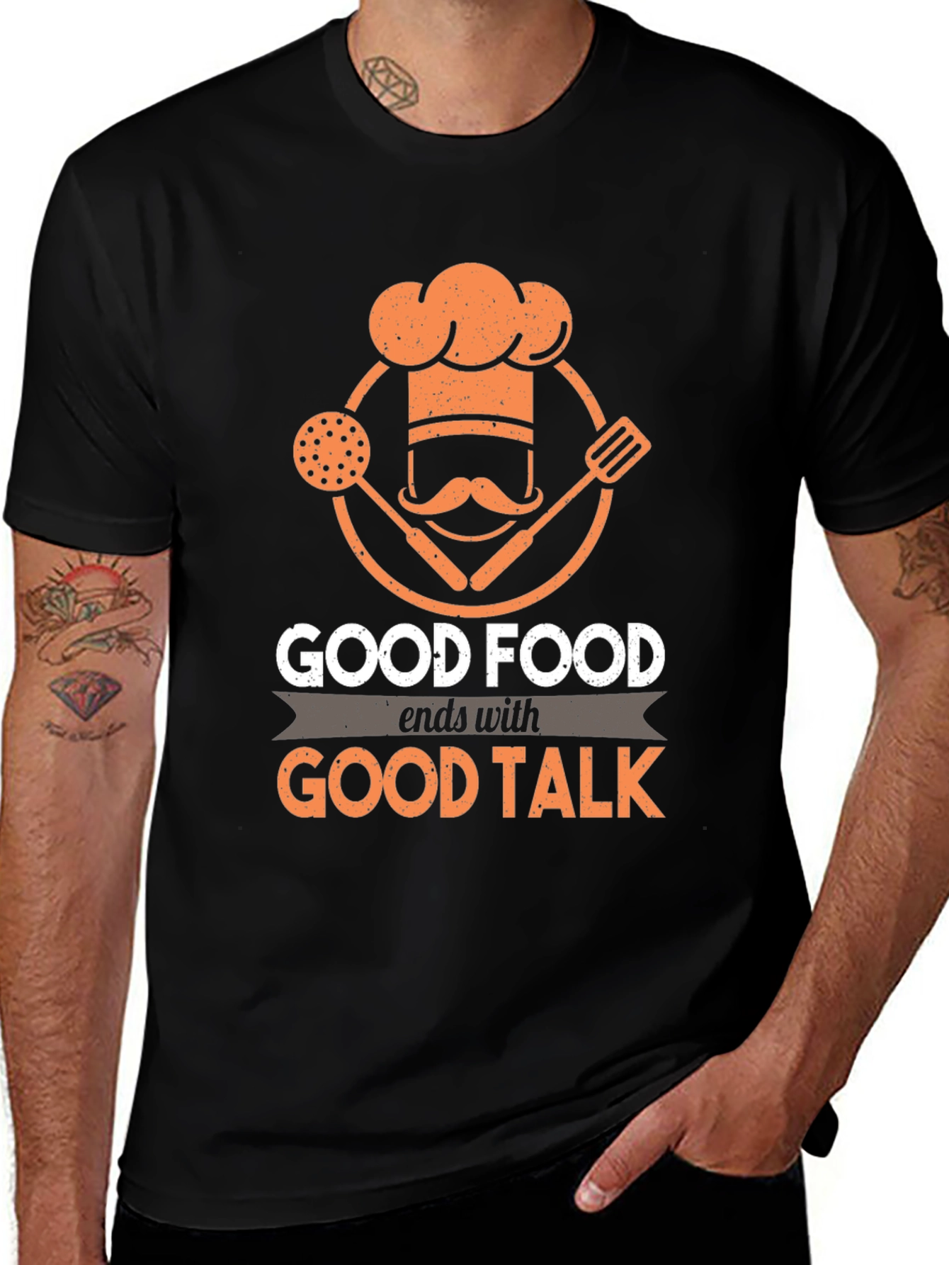 Good Food Good Talk Chef Graphic Tee