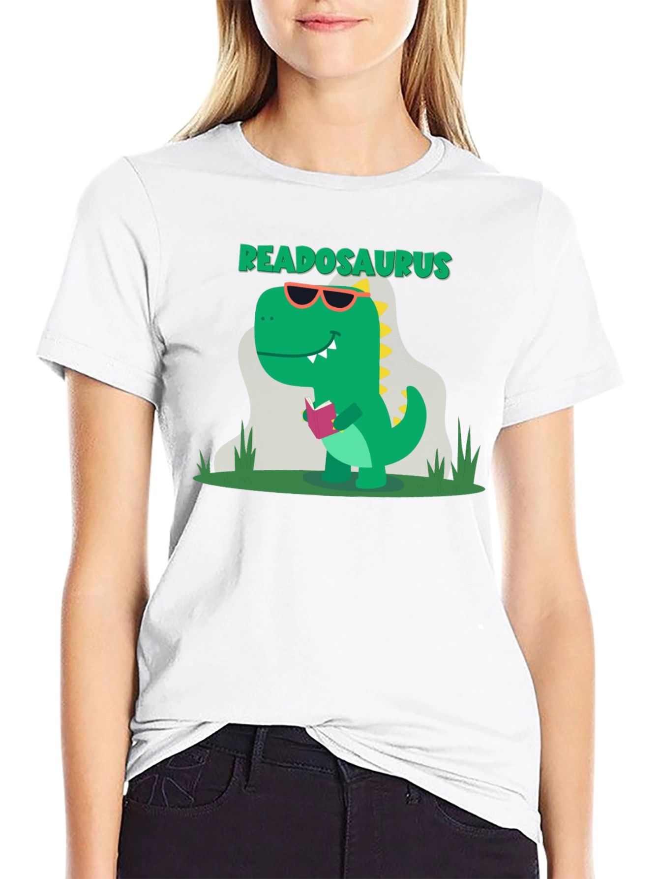 Readosaurus Graphic T-Shirt - Book Loving Dino Tee