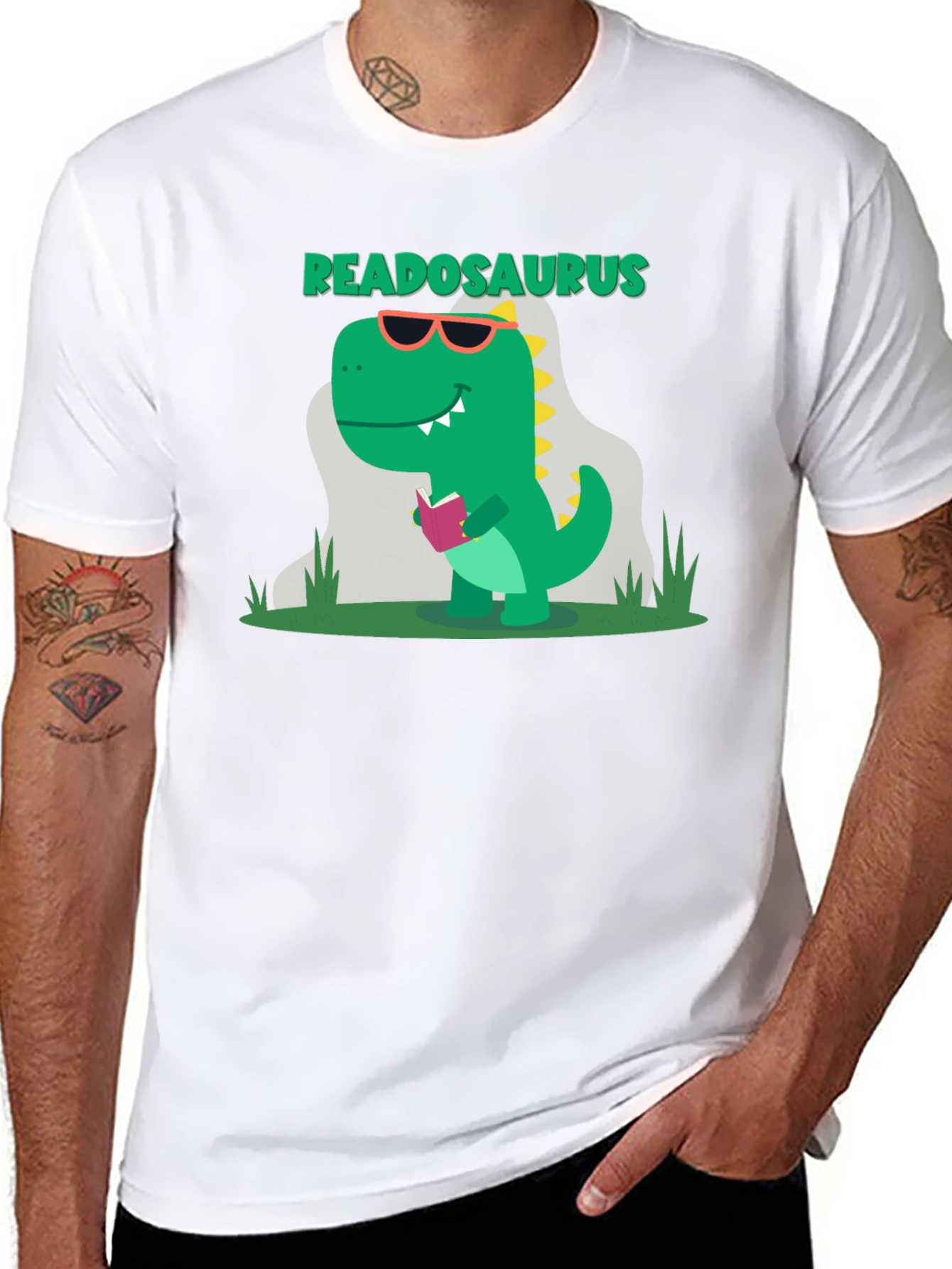 Readosaurus Graphic T-Shirt - Book Loving Dino Tee