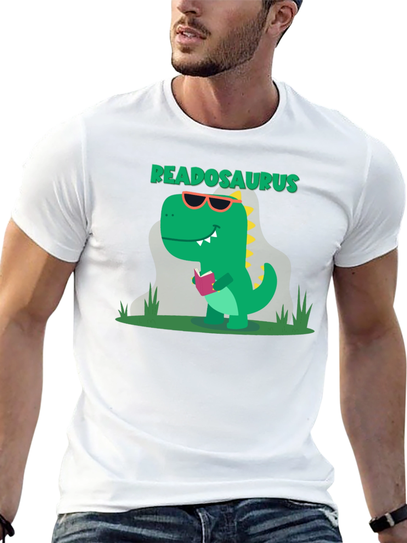 Readosaurus Graphic T-Shirt - Book Loving Dino Tee