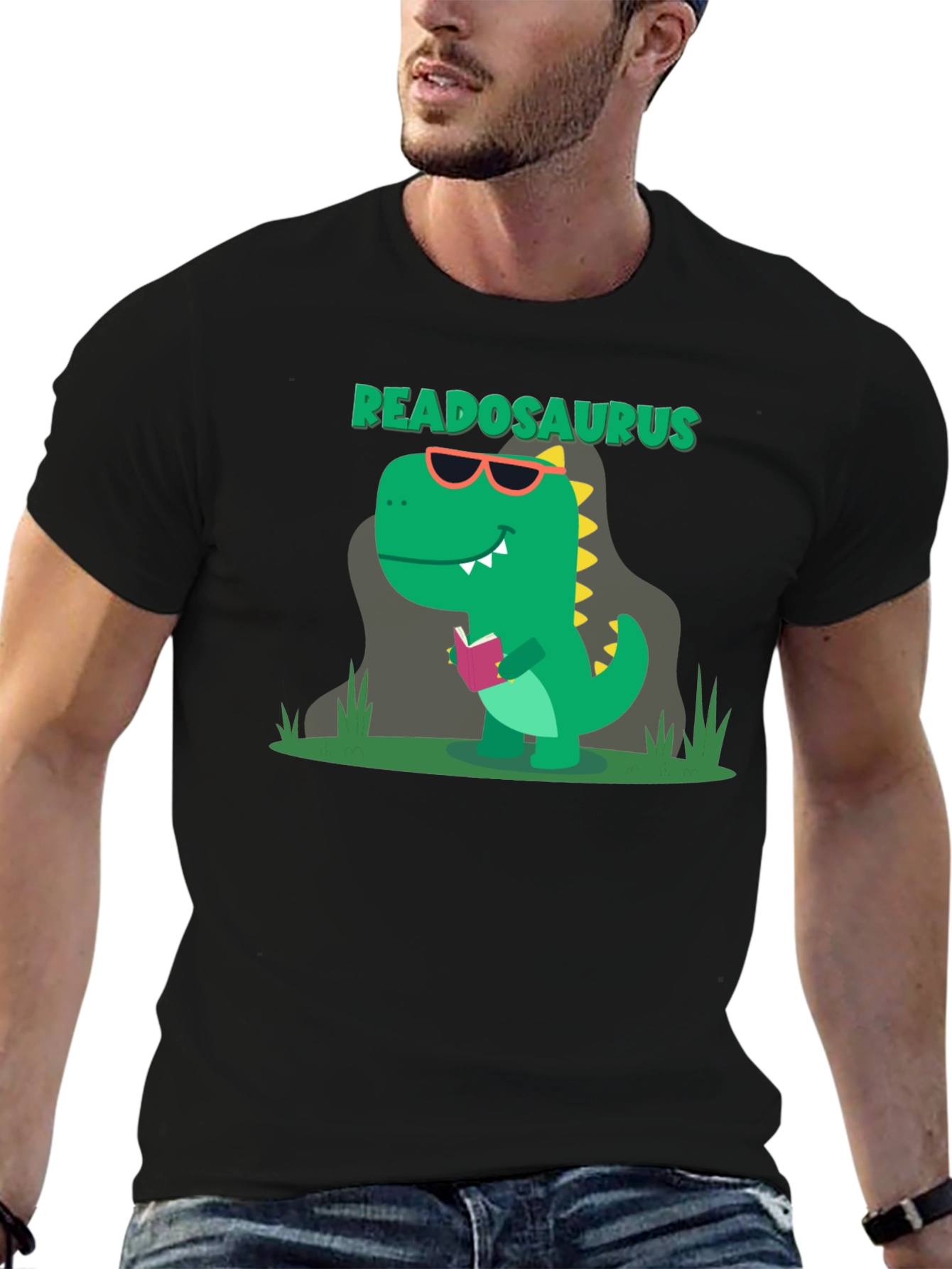 Readosaurus Graphic T-Shirt - Book Loving Dino Tee