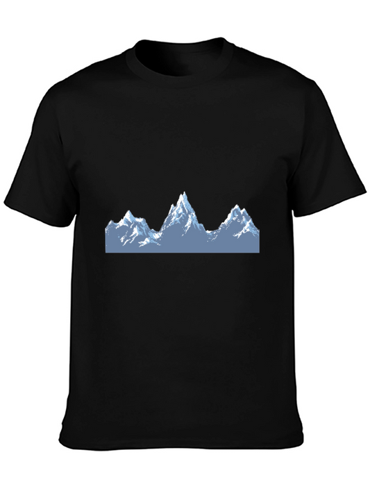 Mountain Peak Graphic Tee - Stylish Black T-Shirt