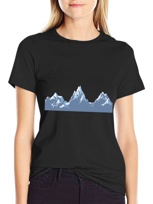 Mountain Peak Graphic Tee - Stylish Black T-Shirt