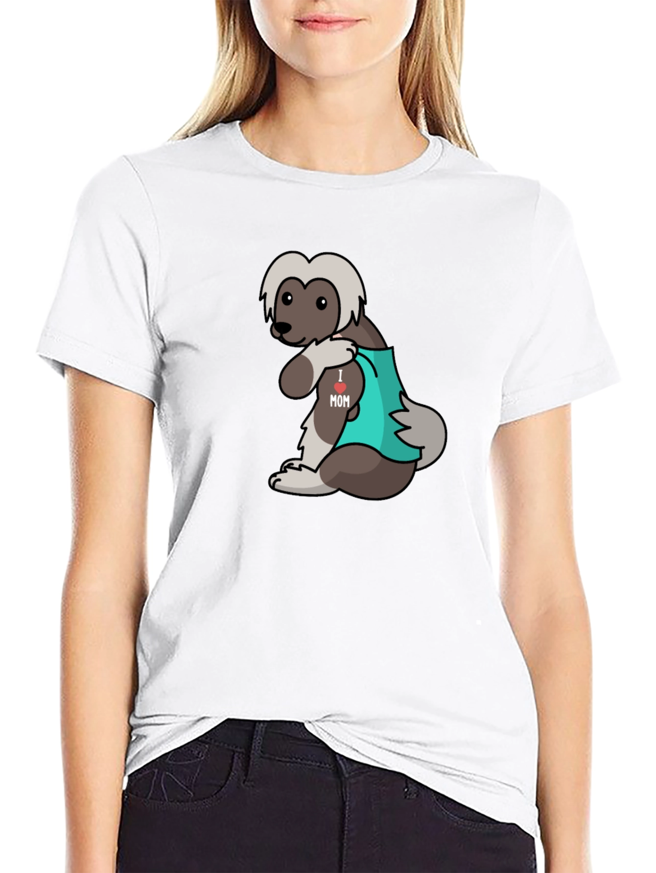 Funny I Love Mom Dog Tattoo T-Shirt