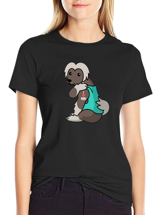 Funny I Love Mom Dog Tattoo T-Shirt