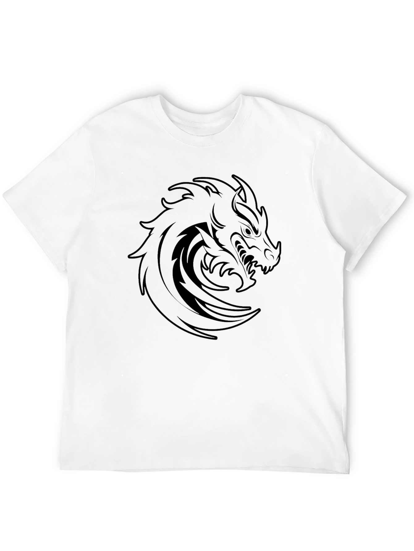 Mens Dragon Graphic Tee - Black