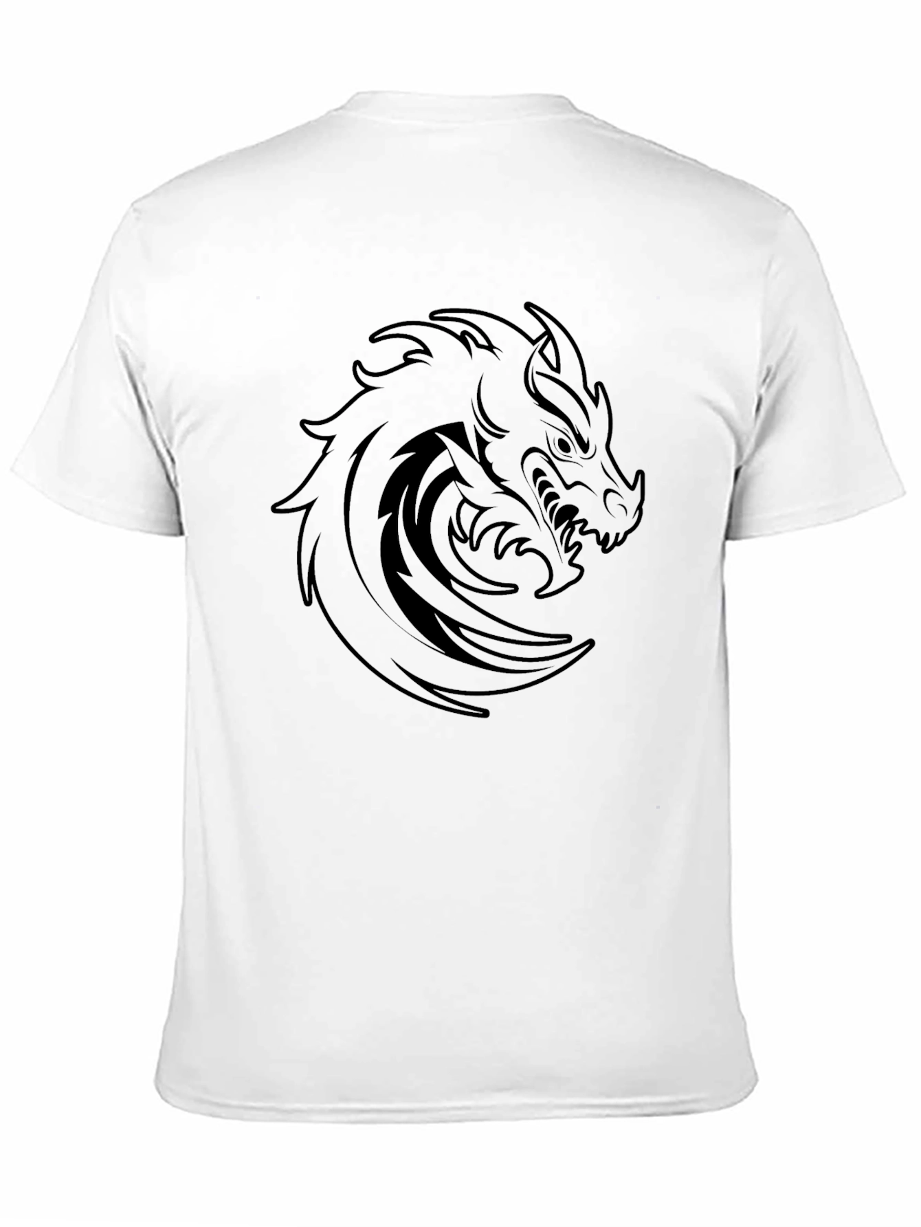 Mens Dragon Graphic Tee - Black