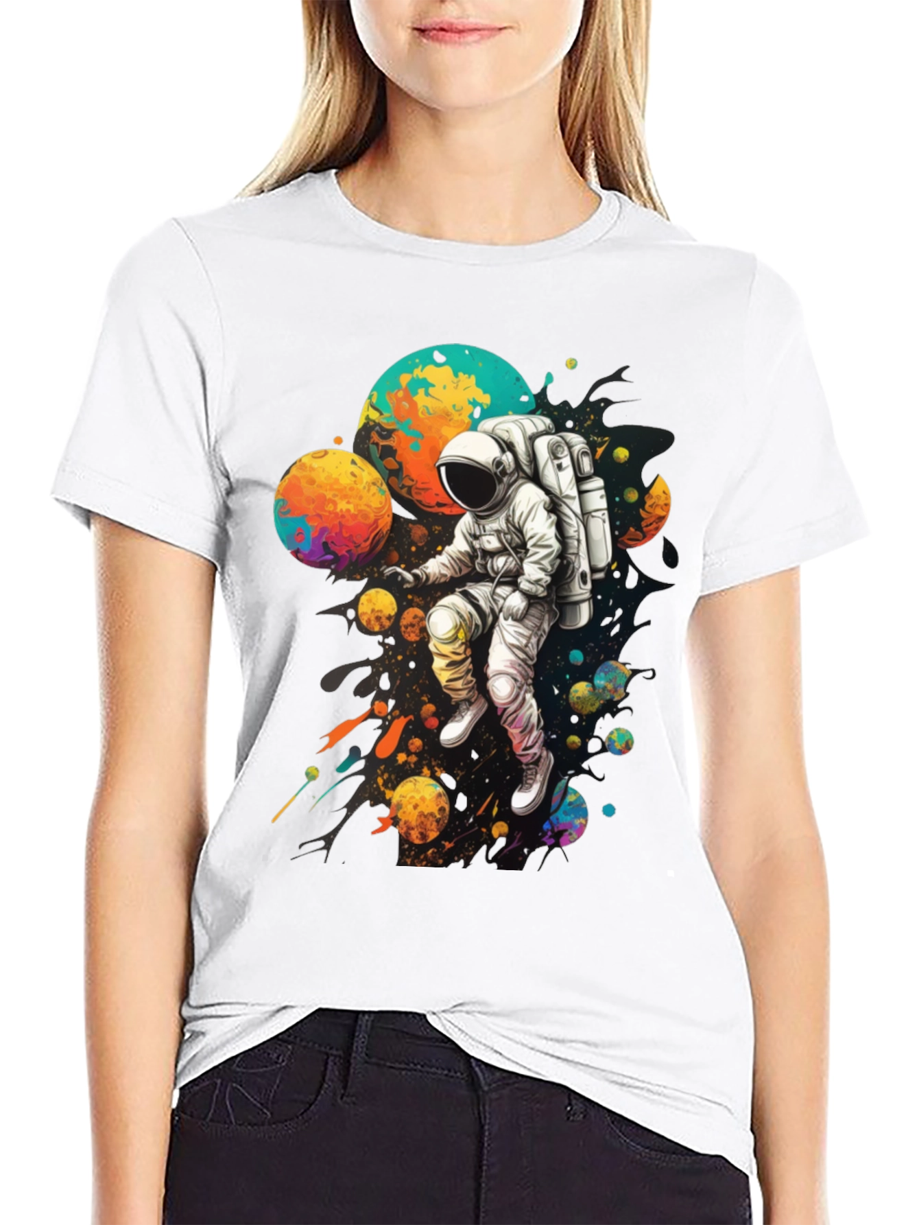 Astronaut Galaxy Graphic T-Shirt - Space Adventure