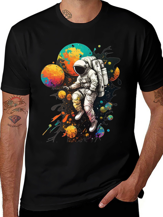 Astronaut Galaxy Graphic T-Shirt - Space Adventure