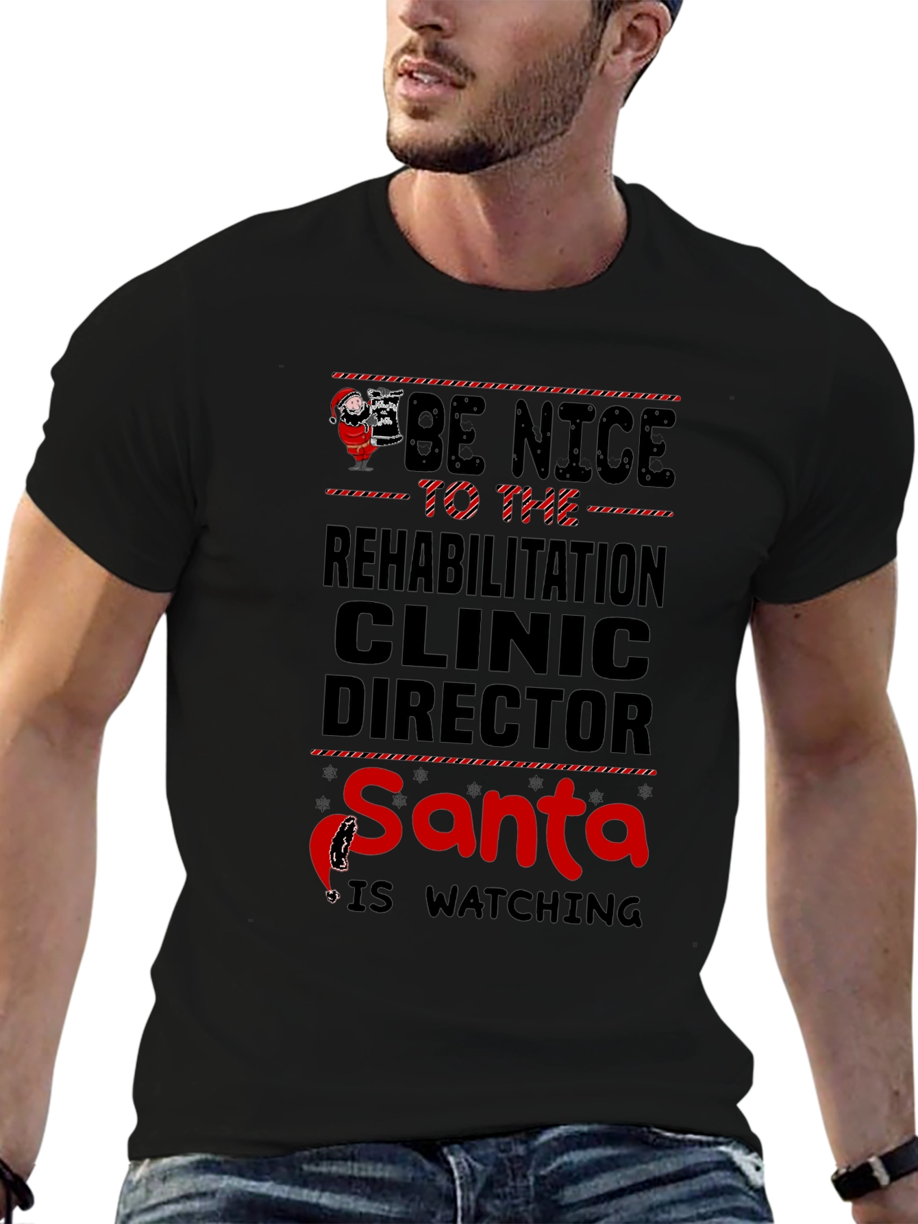 Rehabilitation Clinic Director Santa Christmas T-Shirt