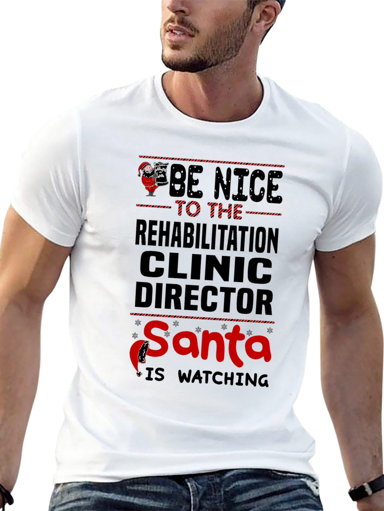 Rehabilitation Clinic Director Santa Christmas T-Shirt