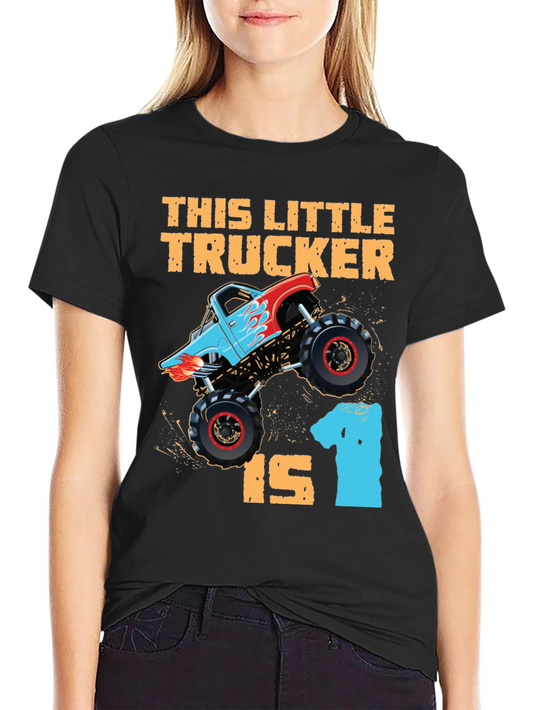 Little Trucker 1st Birthday T-Shirt
