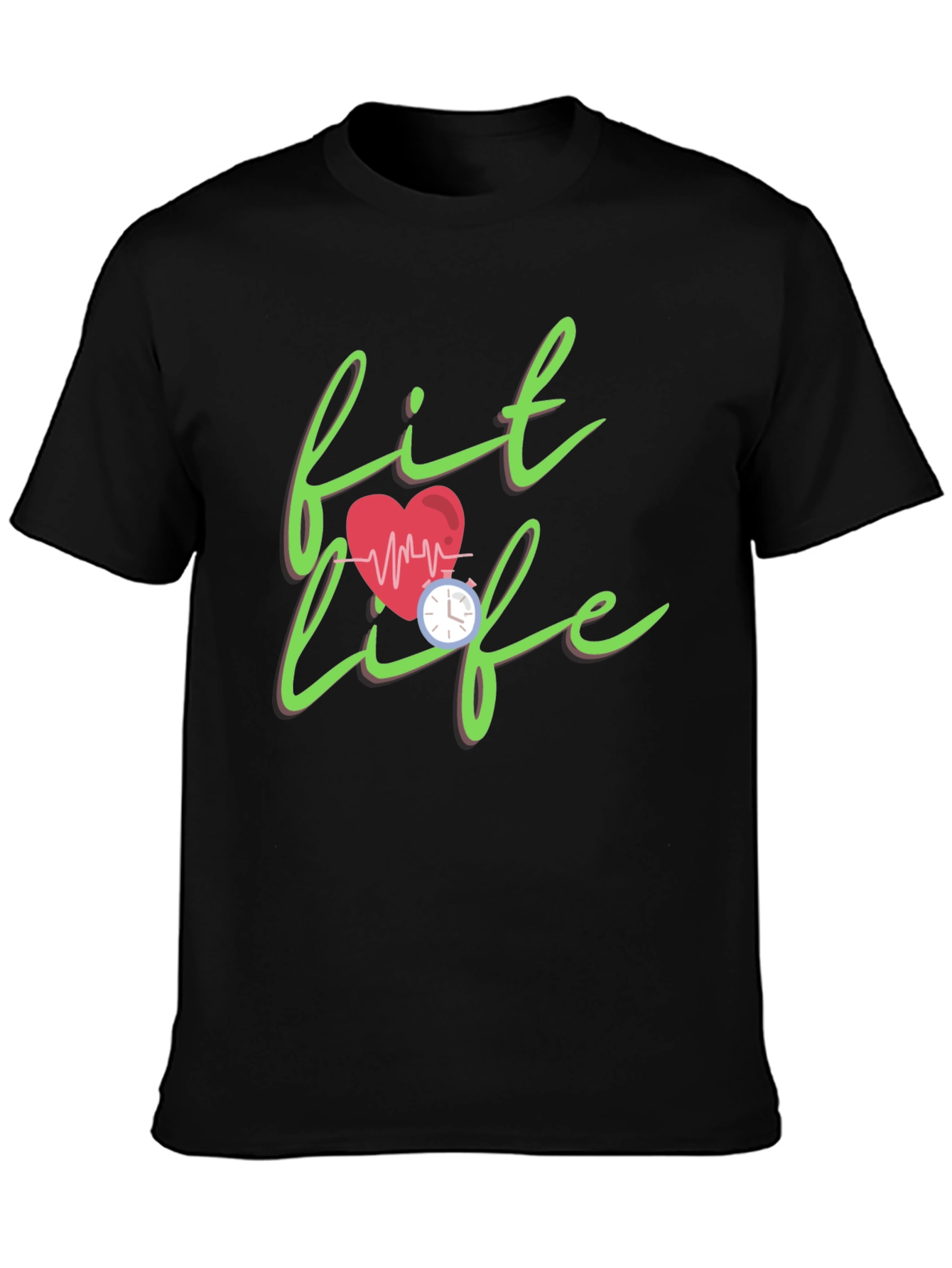 Fit Life Graphic Tee - Stylish Fitness Motivation