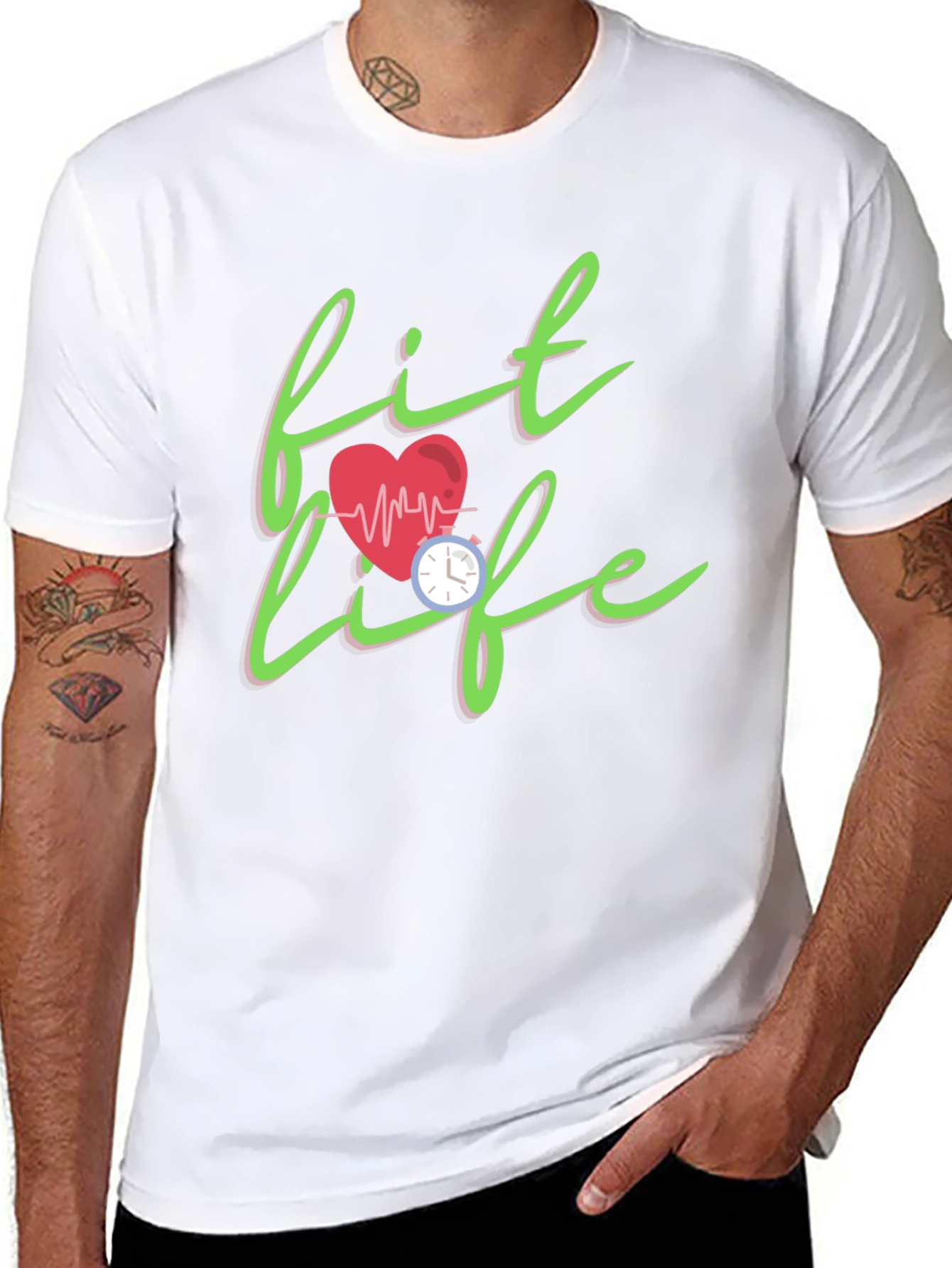 Fit Life Graphic Tee - Stylish Fitness Motivation