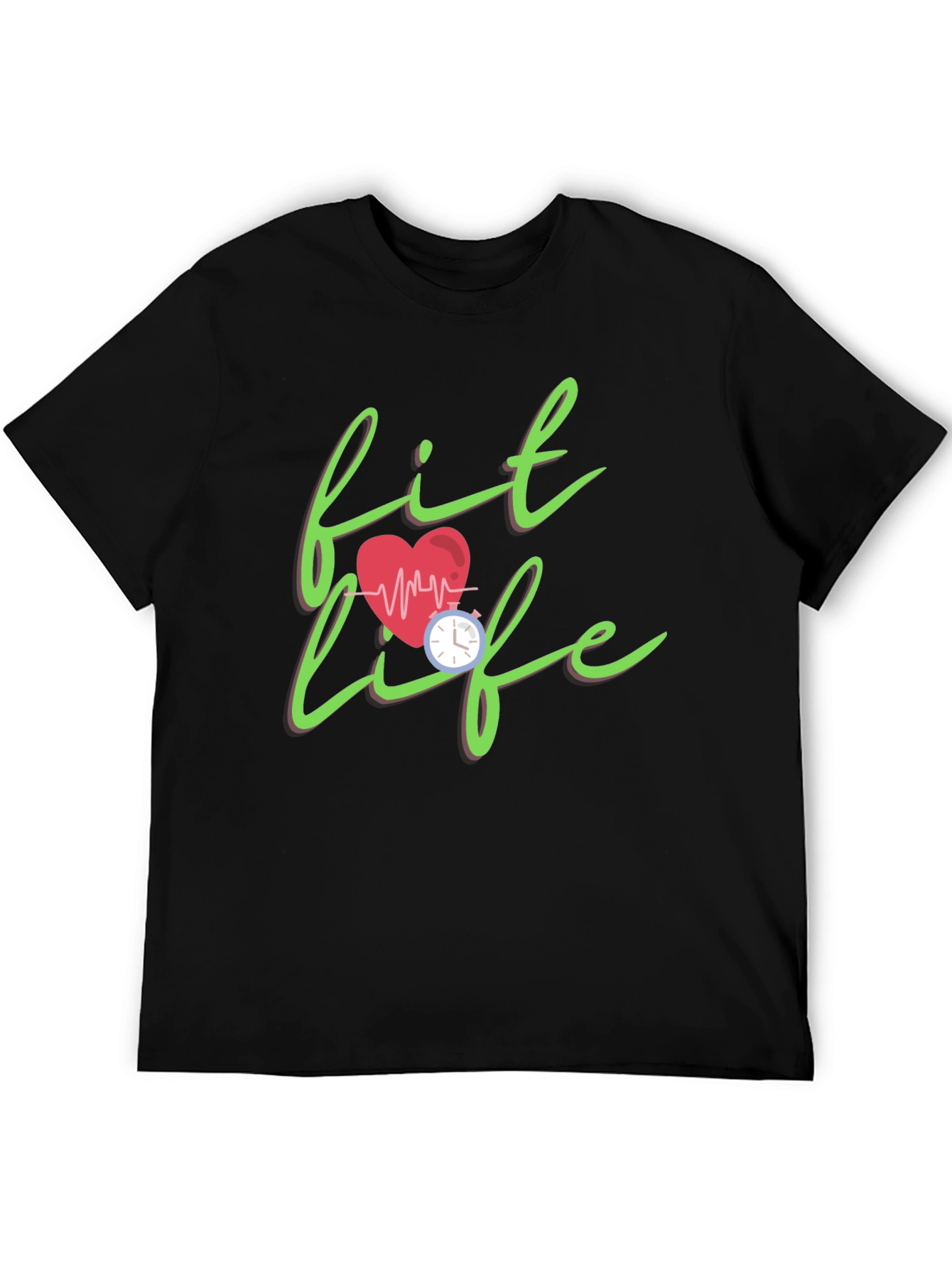 Fit Life Graphic Tee - Stylish Fitness Motivation