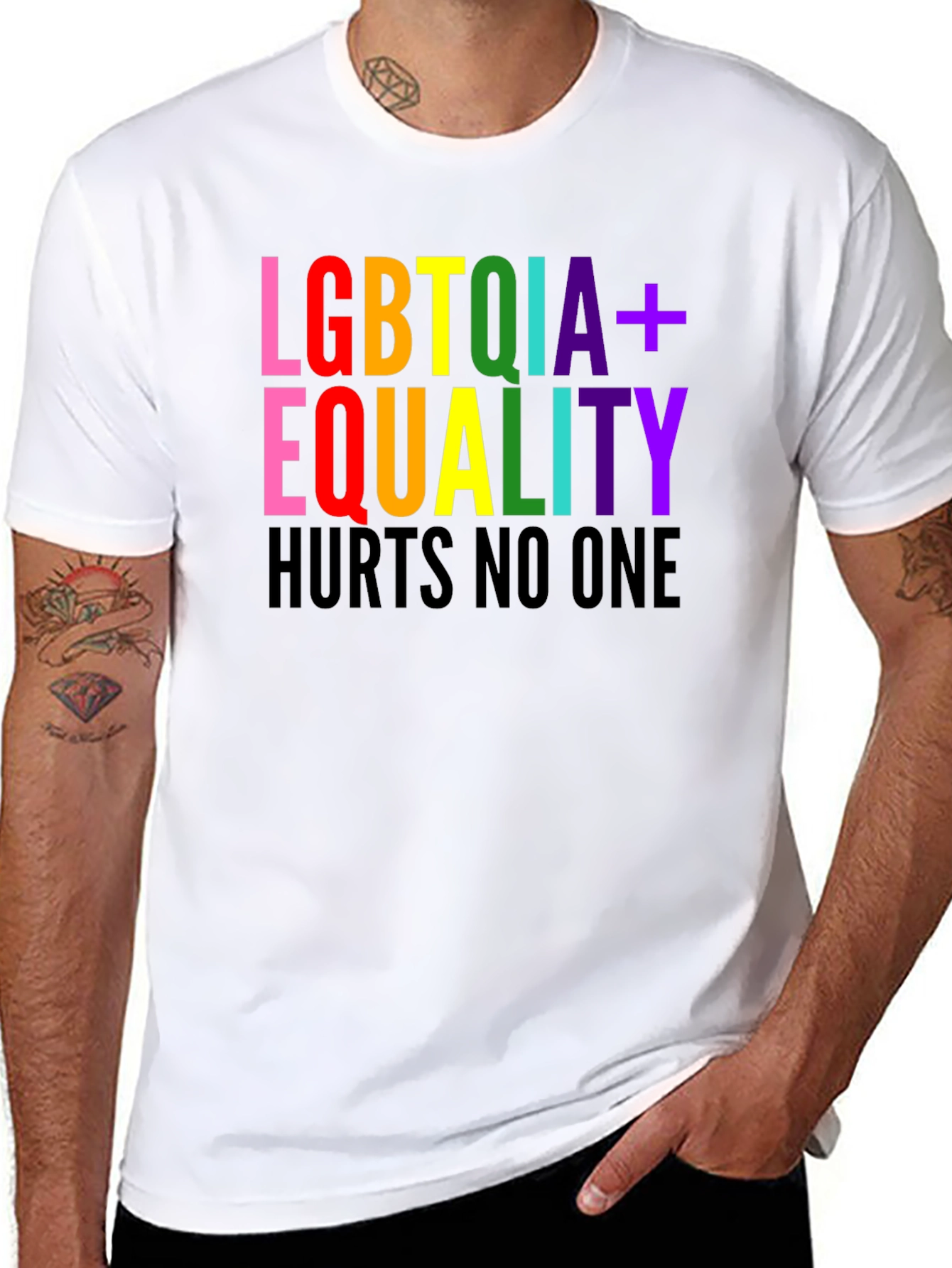 LGBTQIA+ Equality T-Shirt - Hurts No One