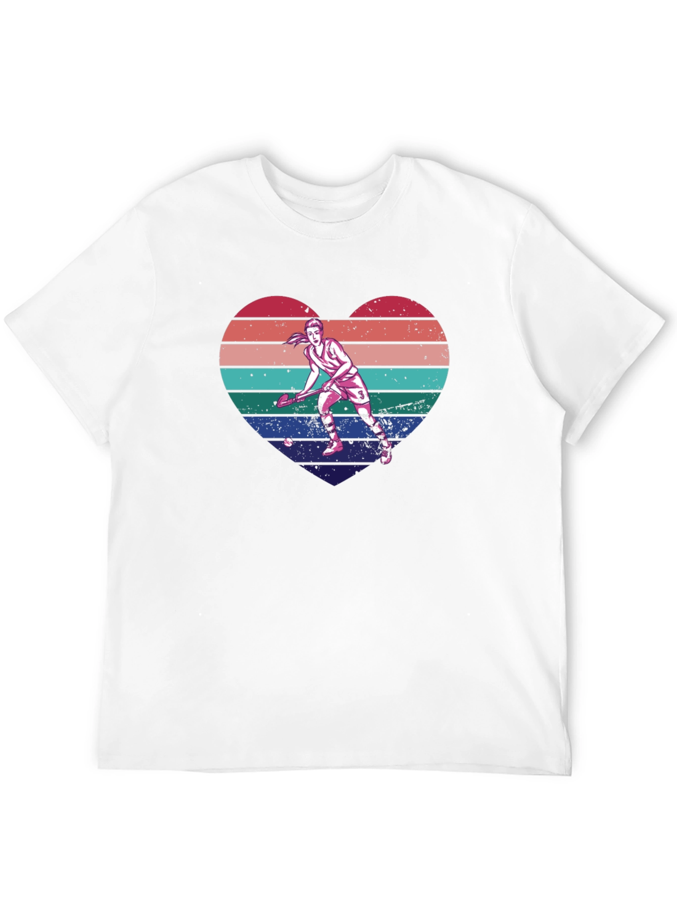 Field Hockey Heart T-Shirt Sports Tee