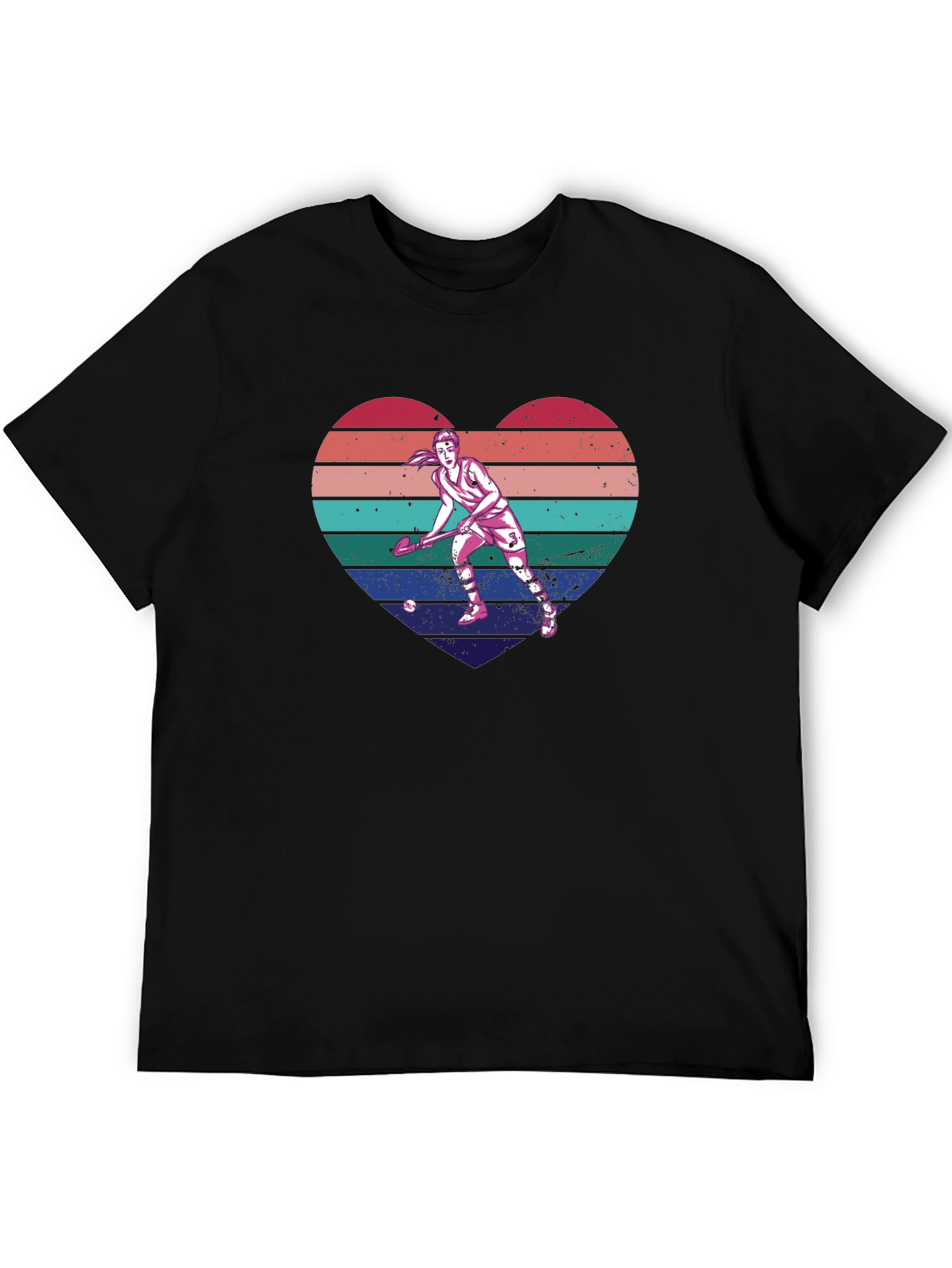 Field Hockey Heart T-Shirt Sports Tee