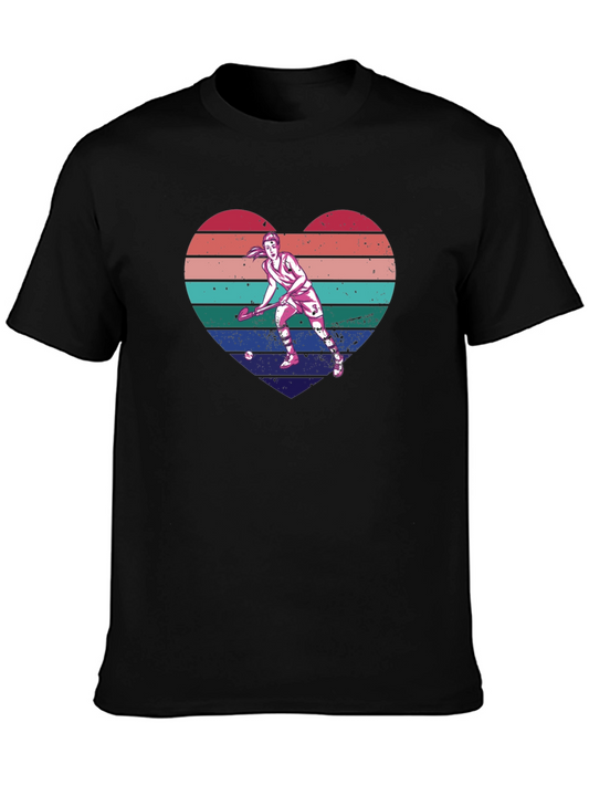 Field Hockey Heart T-Shirt Sports Tee