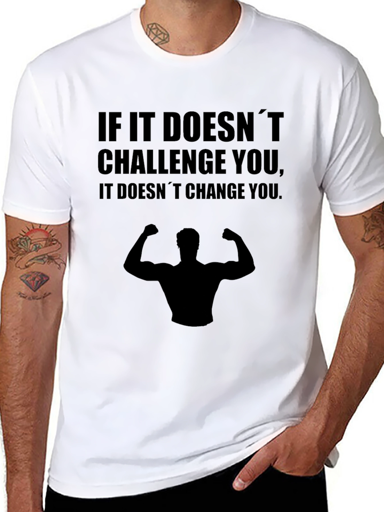Motivational Gym T-Shirt - Challenge & Change