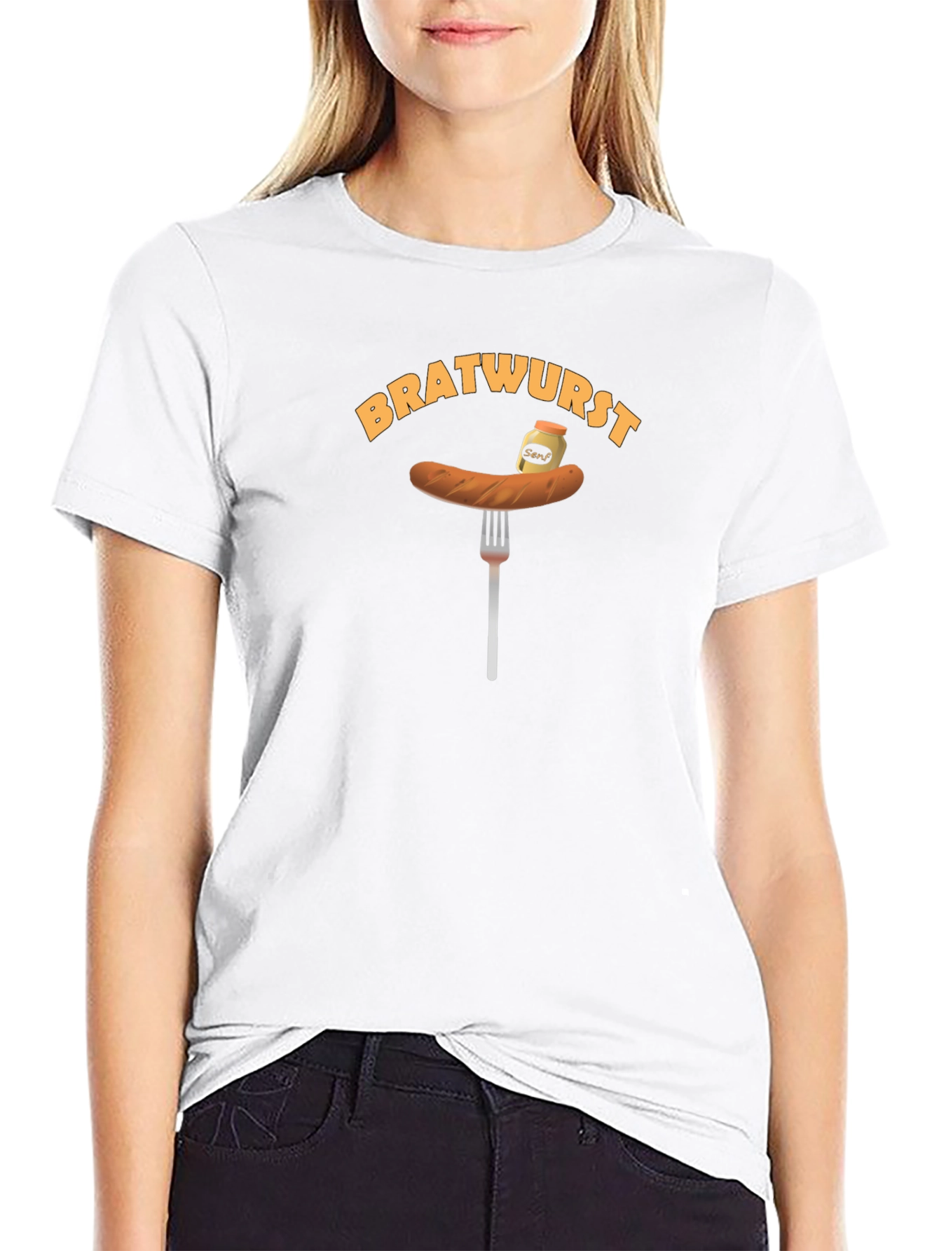 Bratwurst Fork Funny T-Shirt