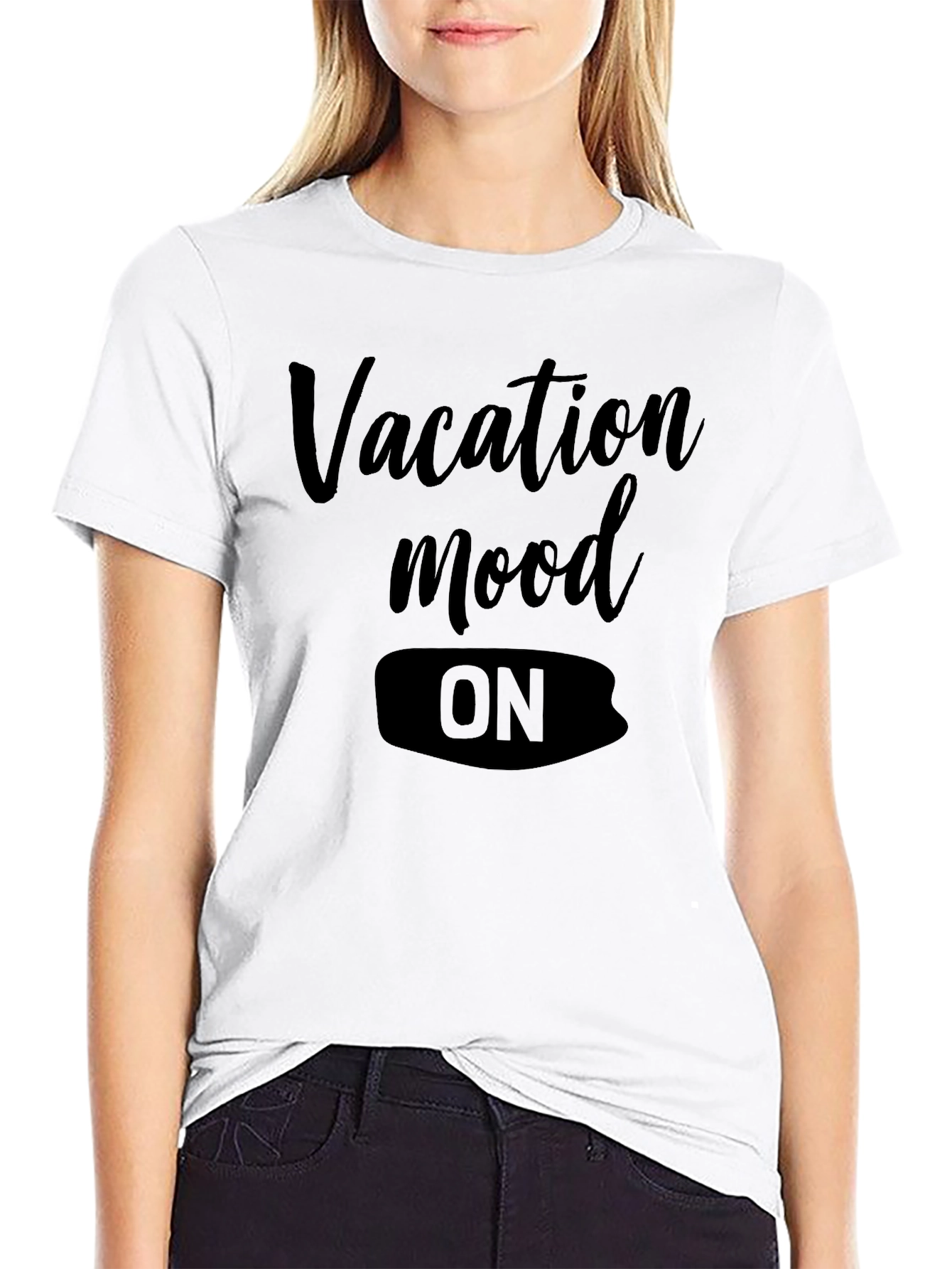 Vacation Mode ON Black T-Shirt
