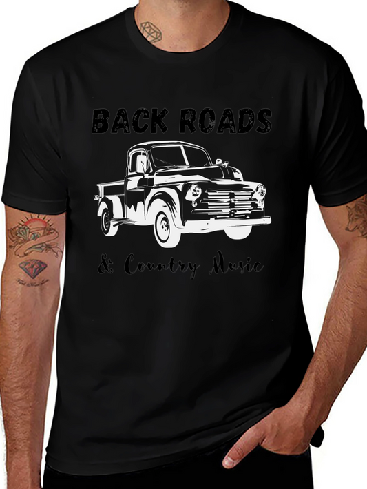 Back Roads & Country Music Truck Graphic Tee