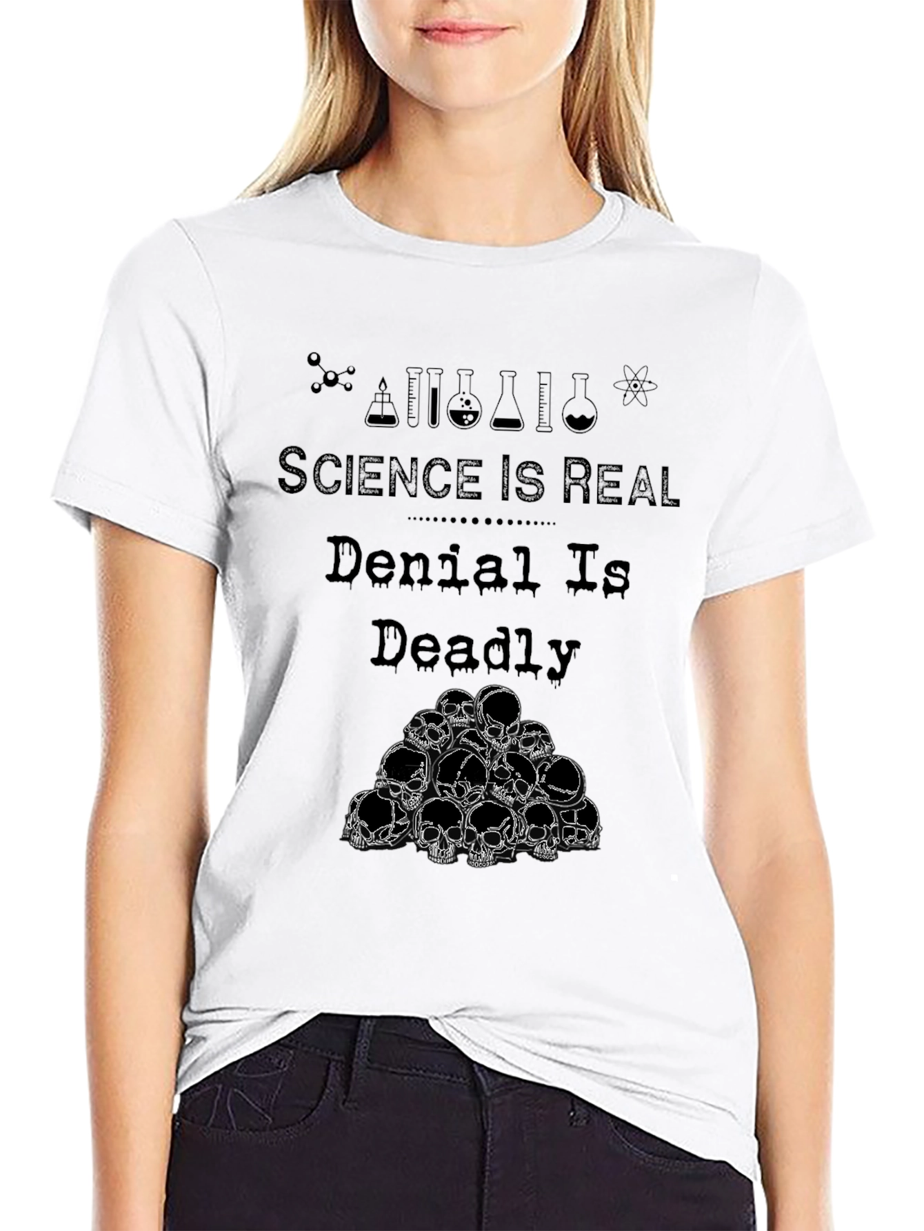 Science Is Real T-Shirt Denial Is Deadly Tee