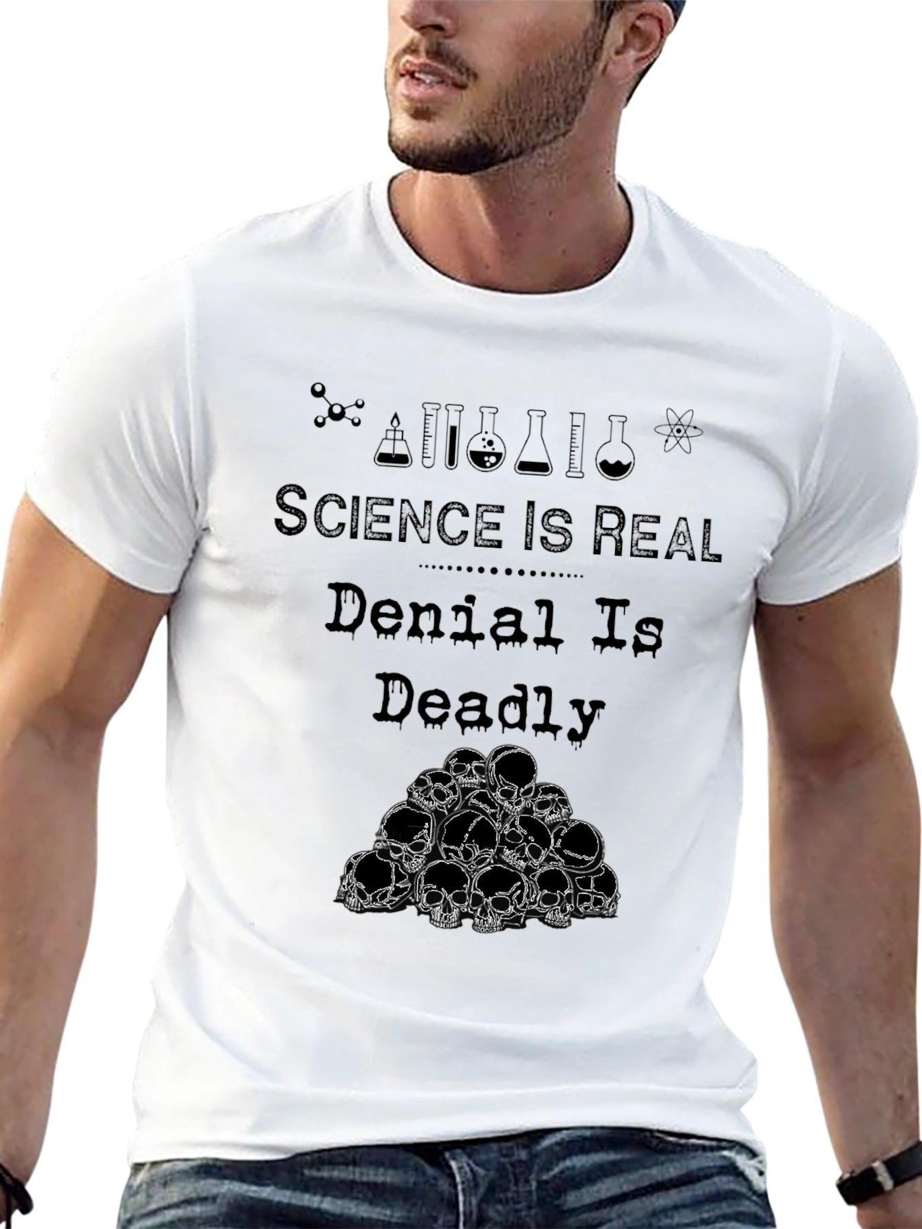 Science Is Real T-Shirt Denial Is Deadly Tee