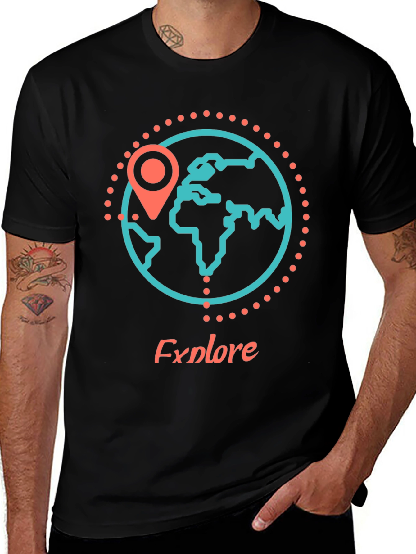 Explore the World Black T-Shirt