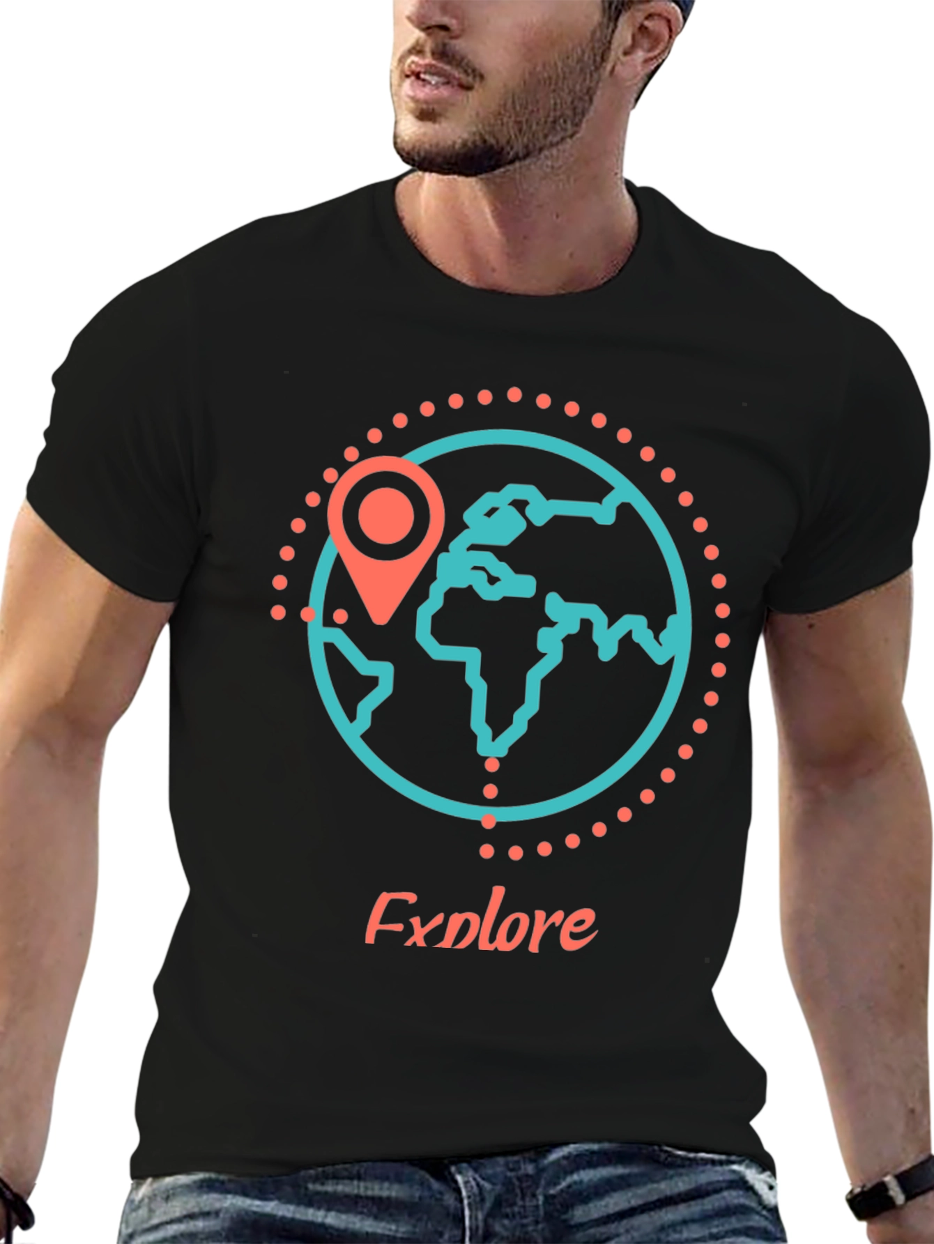 Explore the World Black T-Shirt