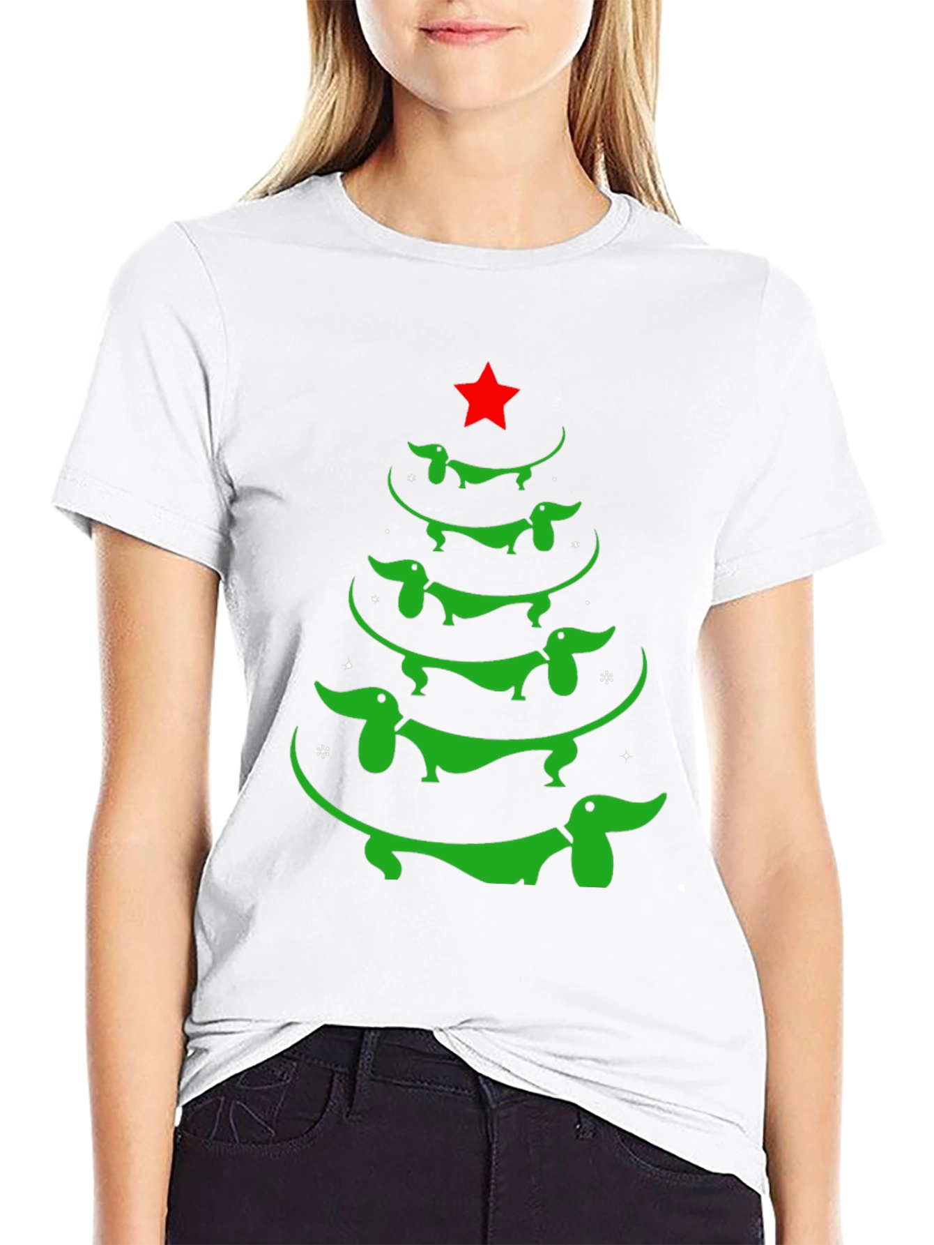 Dachshund Christmas Tree Graphic Tee
