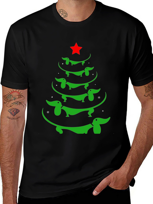Dachshund Christmas Tree Graphic Tee