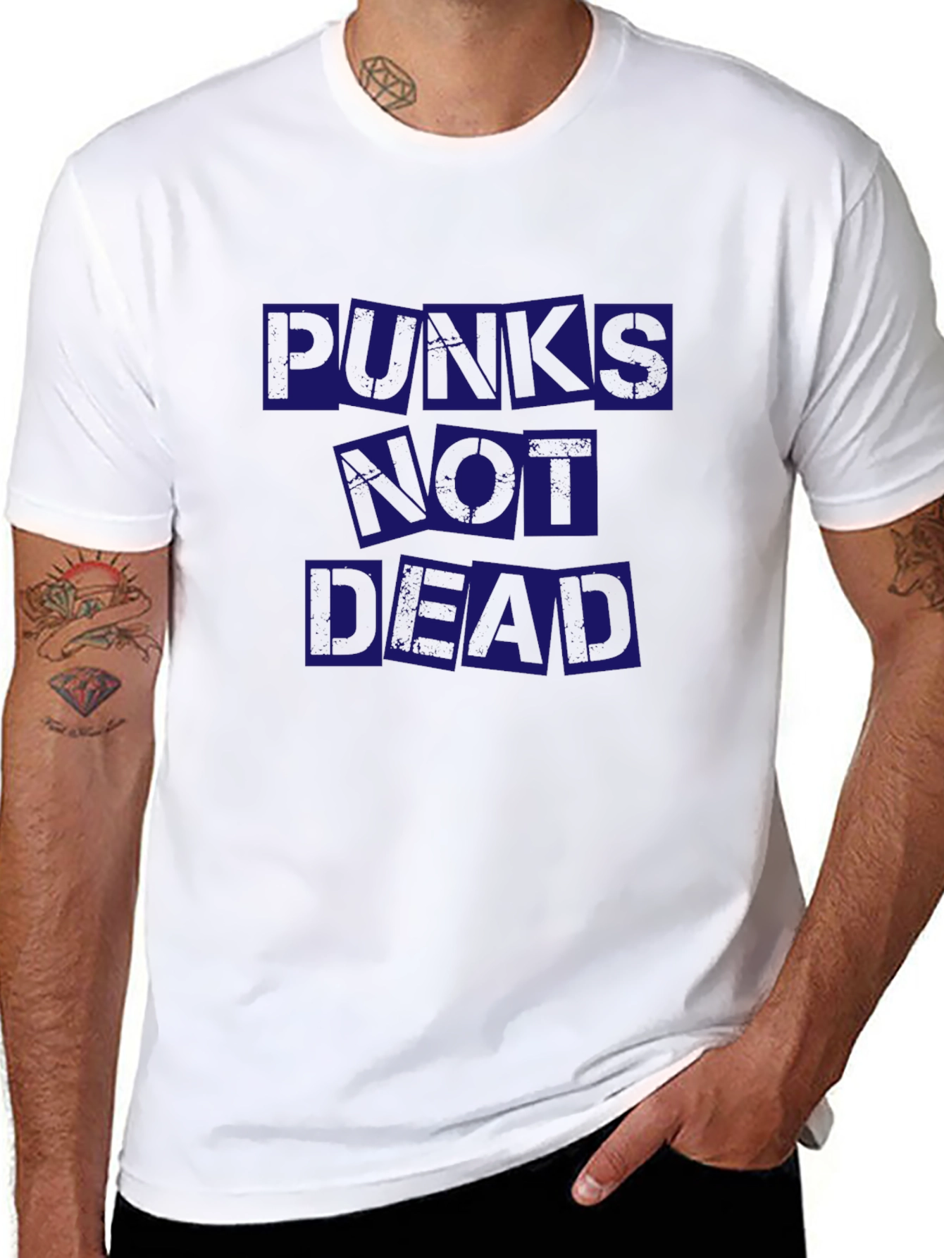 Punks Not Dead Graphic Tee - Black